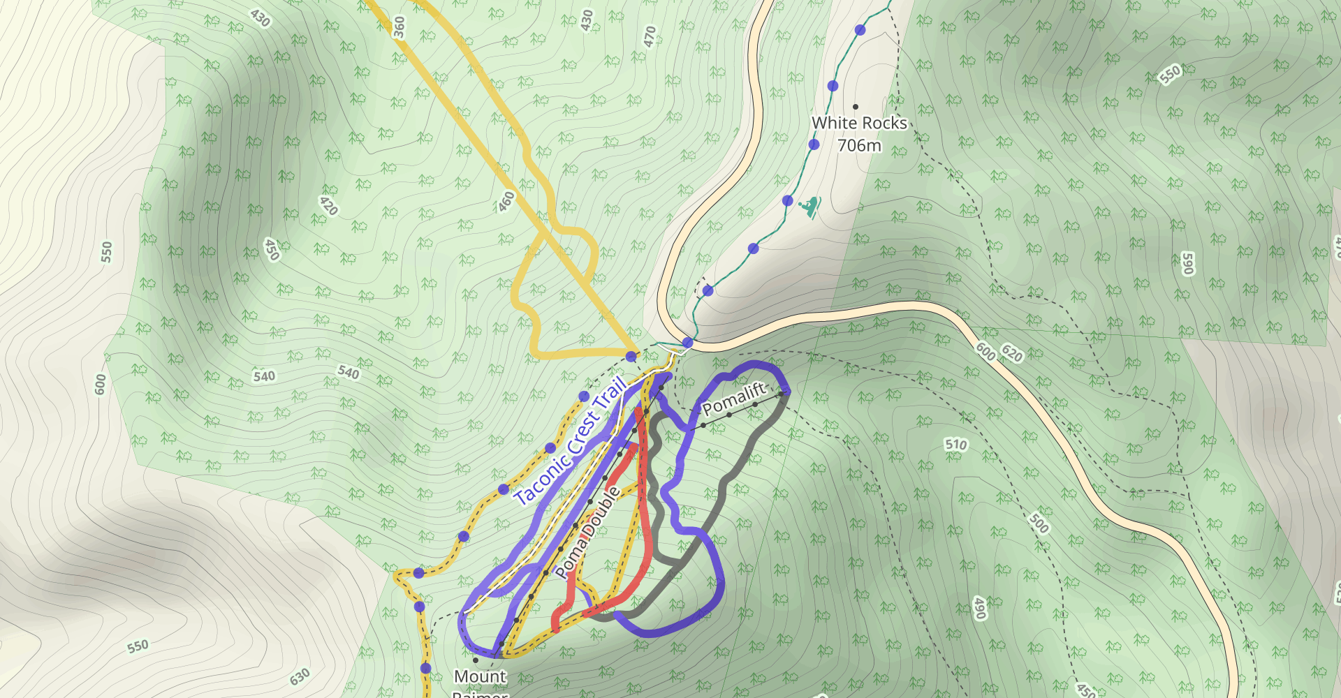 Taconic Crest Trail to White Rock and Snow Hole