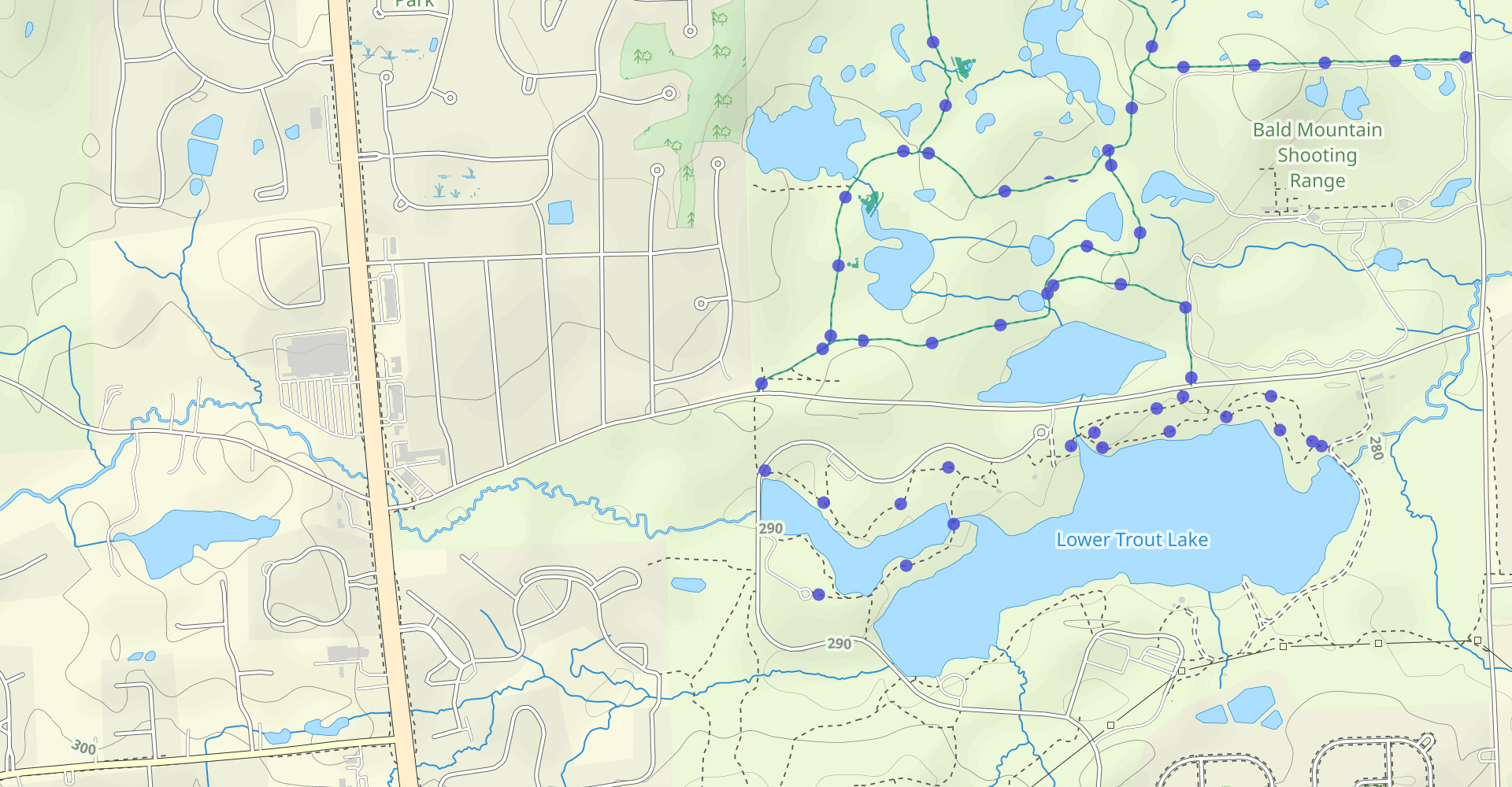 Red Trail to Lower Trout Lake (Rathburg) Loop