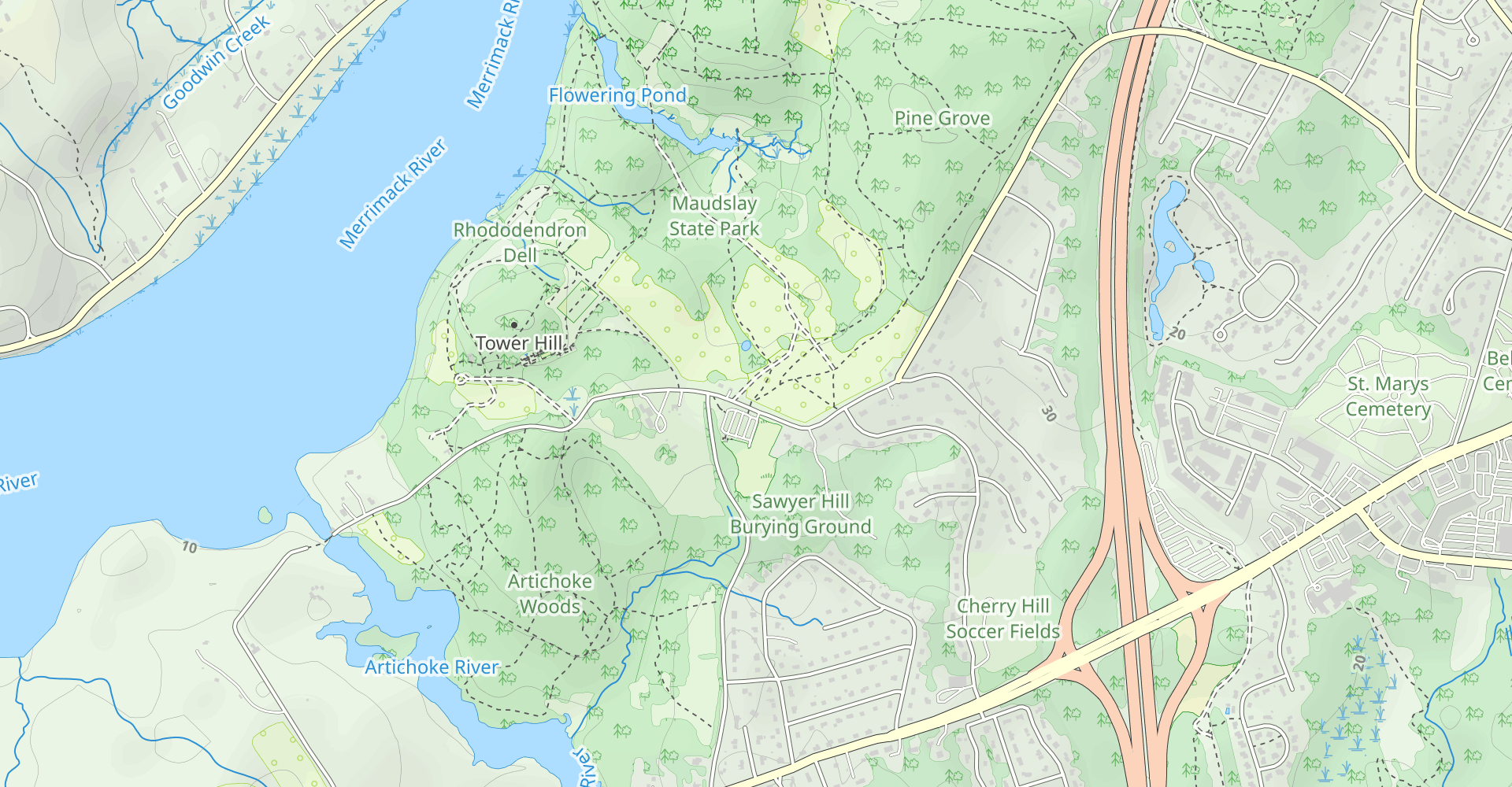 Laurel, Main and Pine Trail Loop