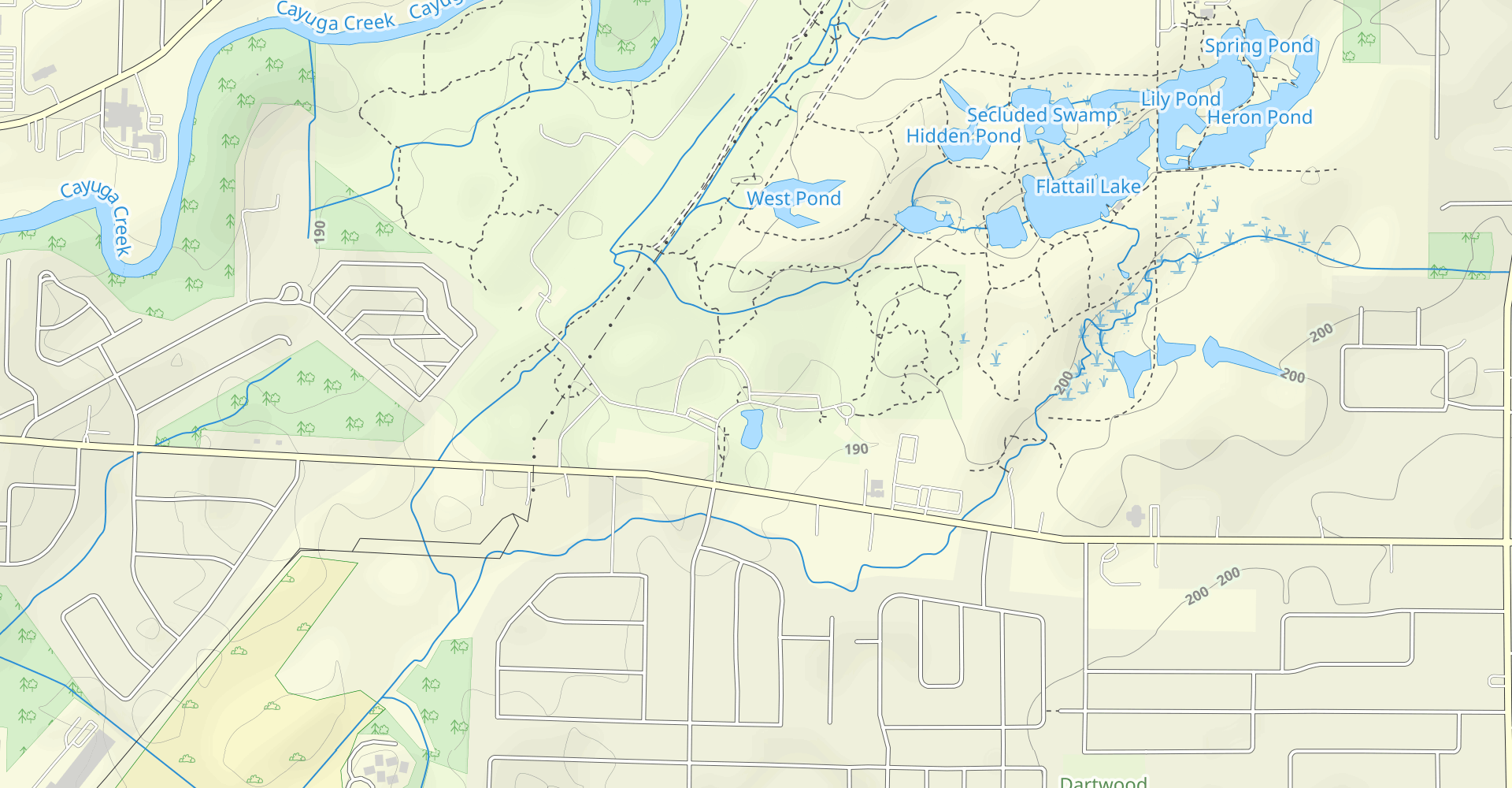 Ridge Run, Cayuga, Indian, Seneca and Aspen Grove Trail