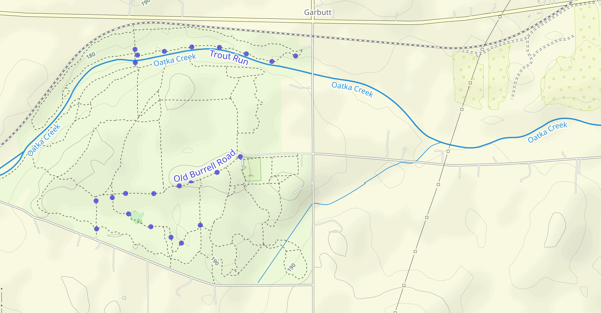 Old Burrell Road, Bluebird, White Tail and Maple Hill Trail Loop