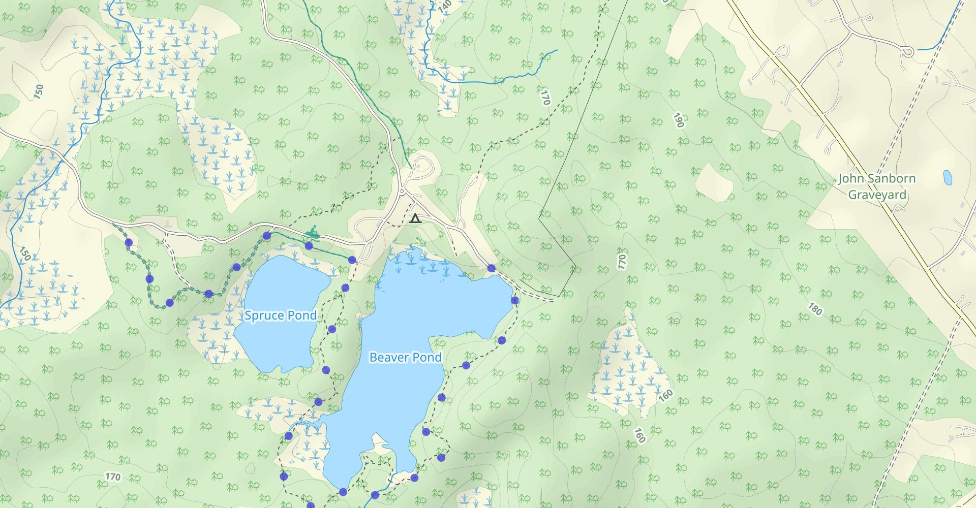 Beaver Pond to Lynx Trail and Broken Boulder Loop