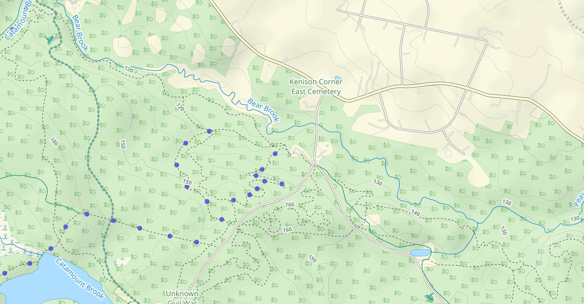Bear Brook, Carr Ridge and Hayes Farm Loop