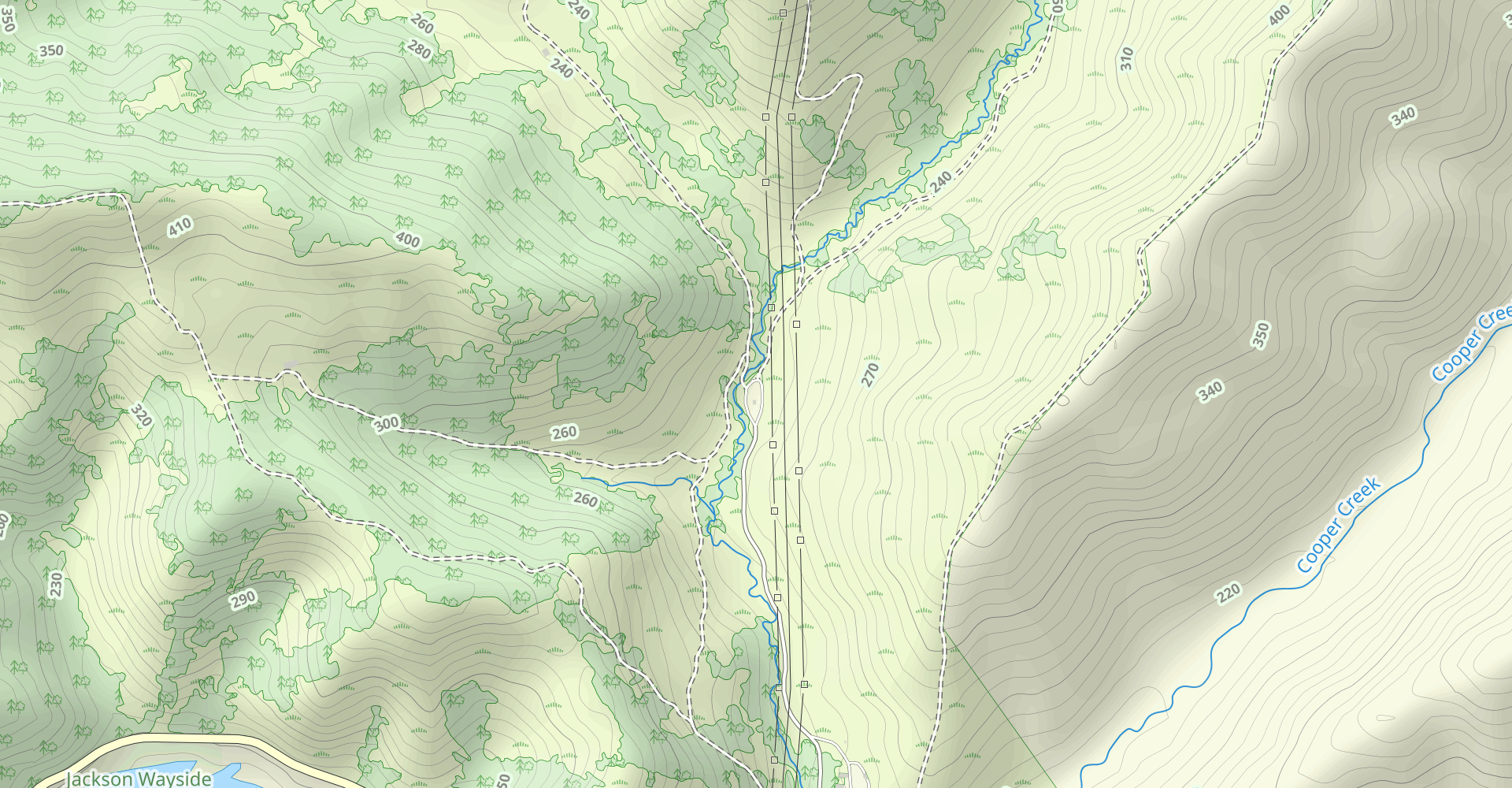 Soggy Bottoms, North Boundary, Middle Ridge, and Thistle Ridge Loop