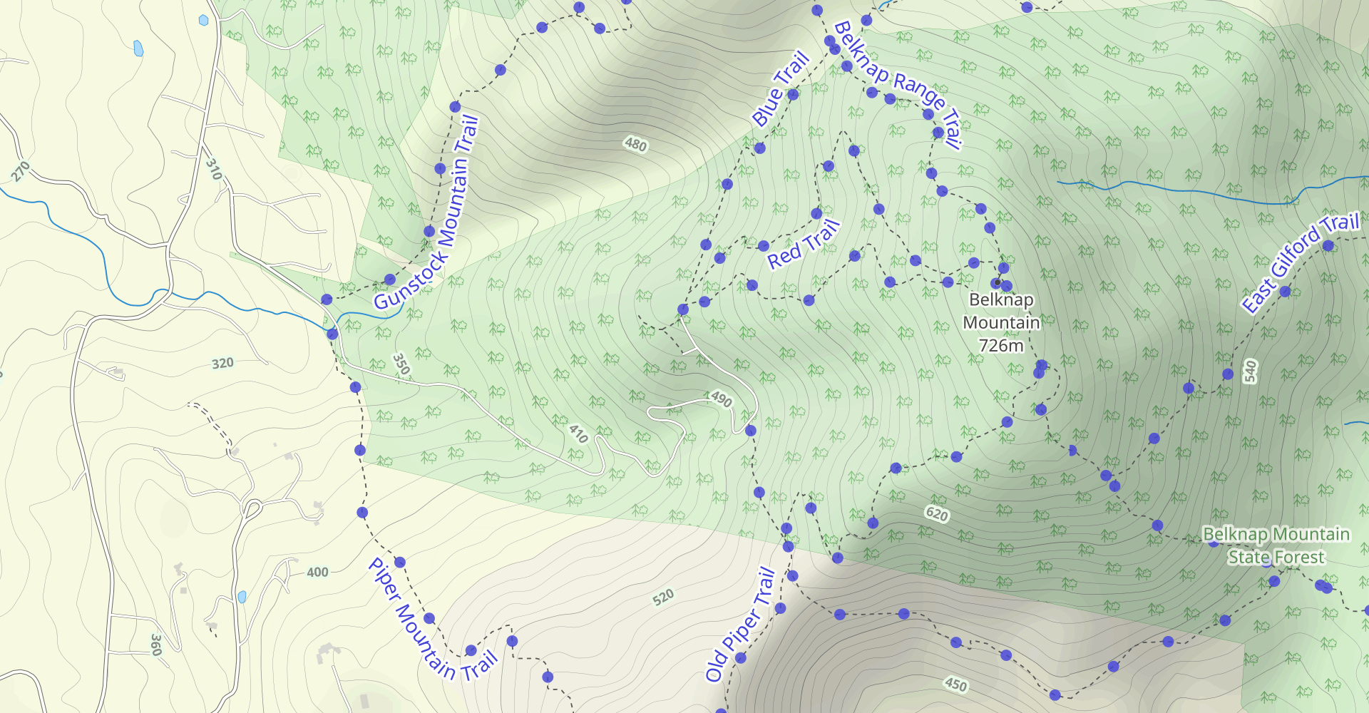 Belknap Fire Tower (Red/Green Loop) Trail