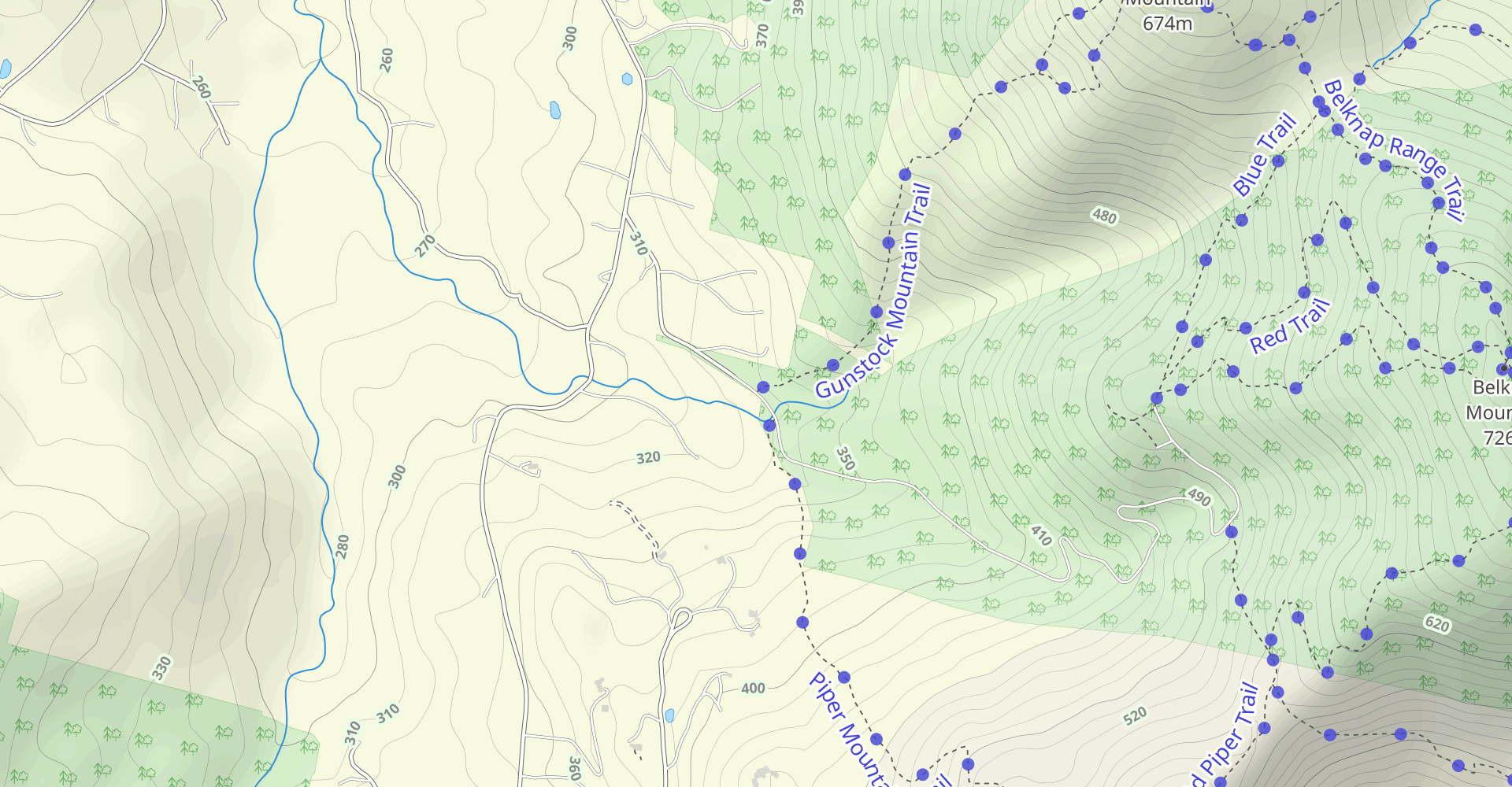Gunstock Mountain Trail (Orange)
