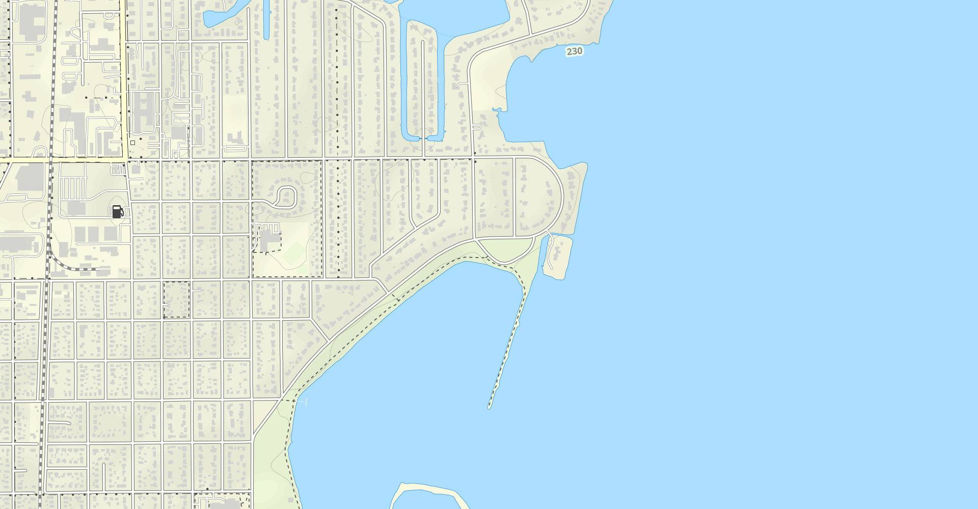 Menominee Shoreline Trail to Menominee Park