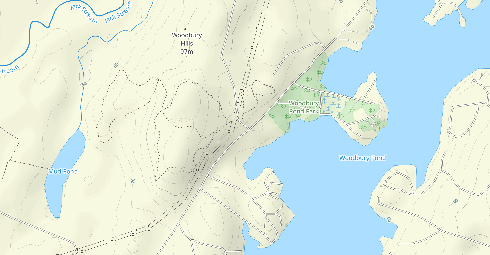 Woodbury Nature Sanctuary: White and Blue Trail Loops