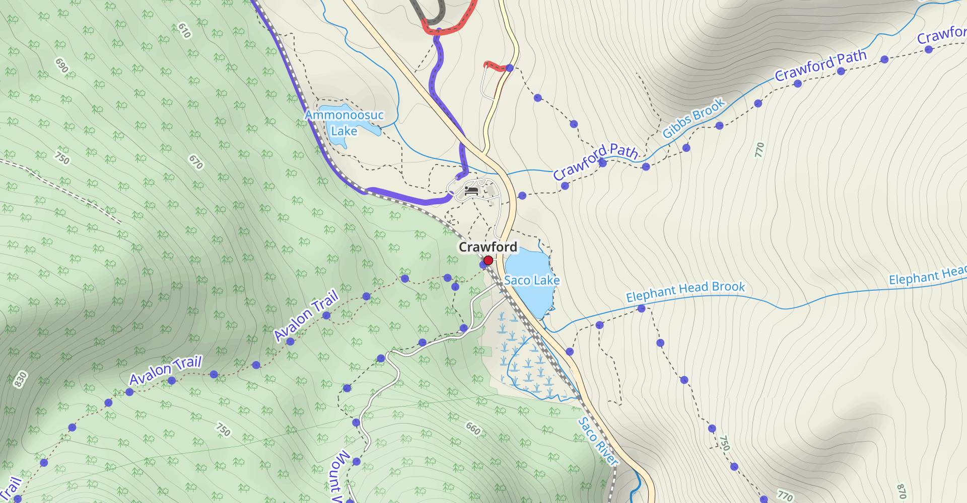 Avalon Trail to Wiley Range Trail