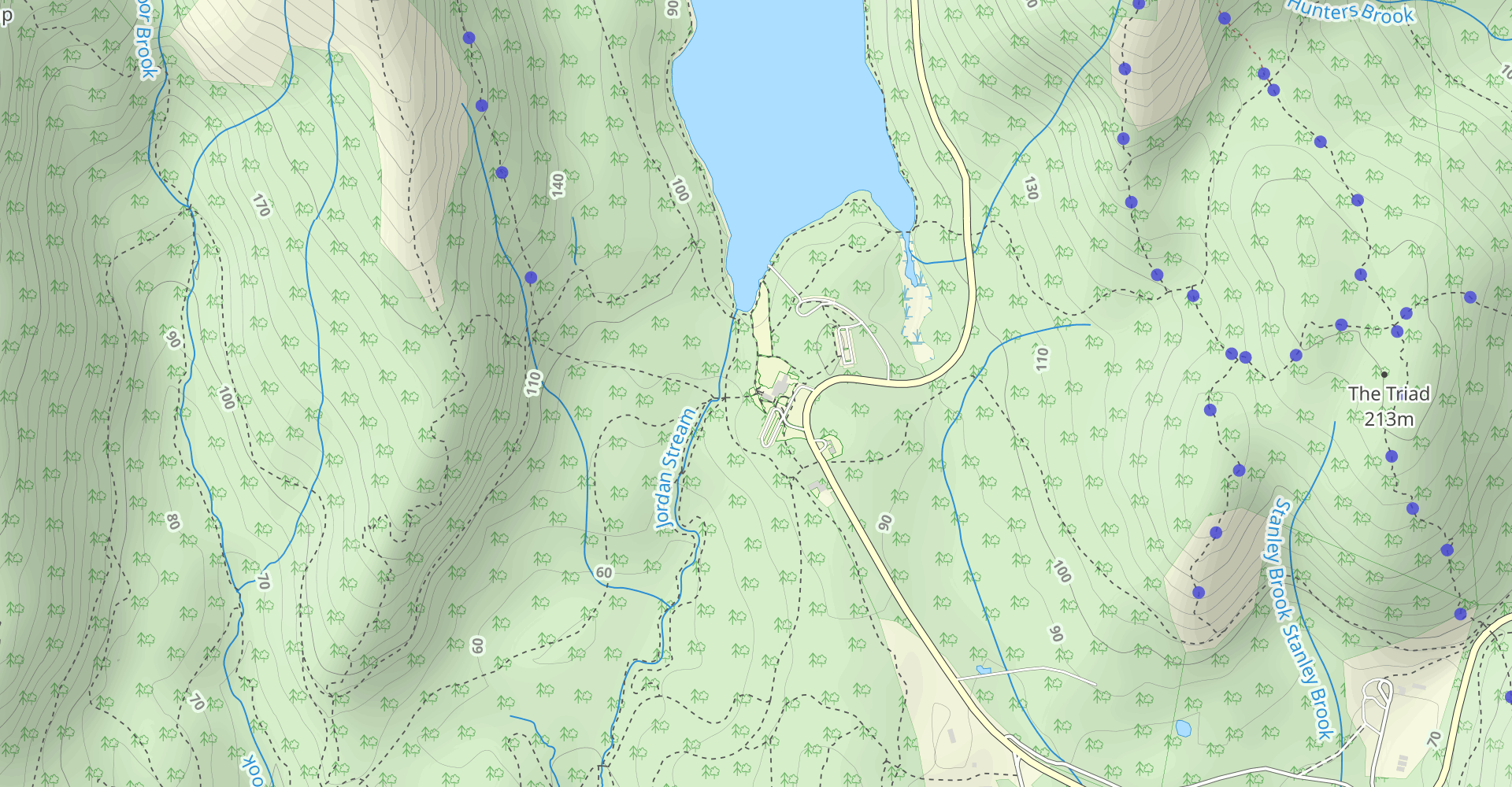 Spring, Penobscot Mountain, Deer Brook and Jordan Pond Path Loop