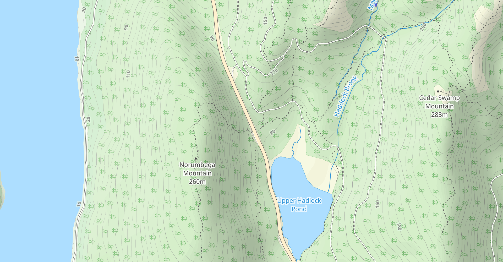 Norumbega Mountain and Hadlock Ponds Loop Trail