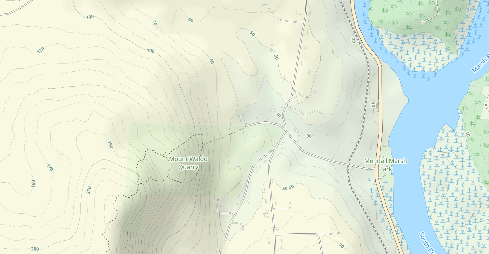 Mount Waldo and Mendall Marsh via the Quarry Trail