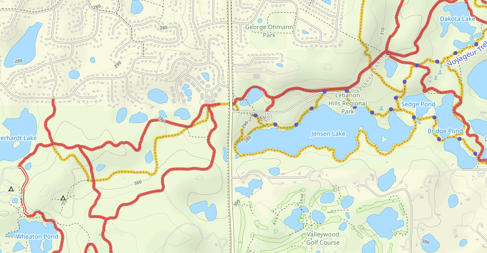 Jensen Lake, Sedge Pond and Bridge Pond Loop