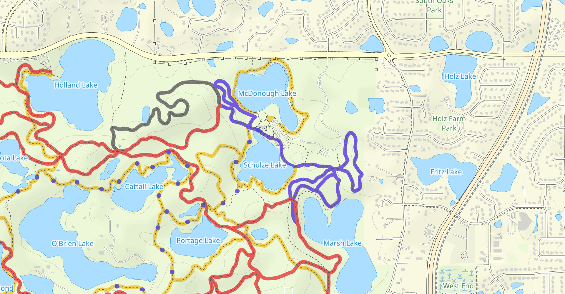 Shulze Lake, Discovery and Lebanon Hills Loop