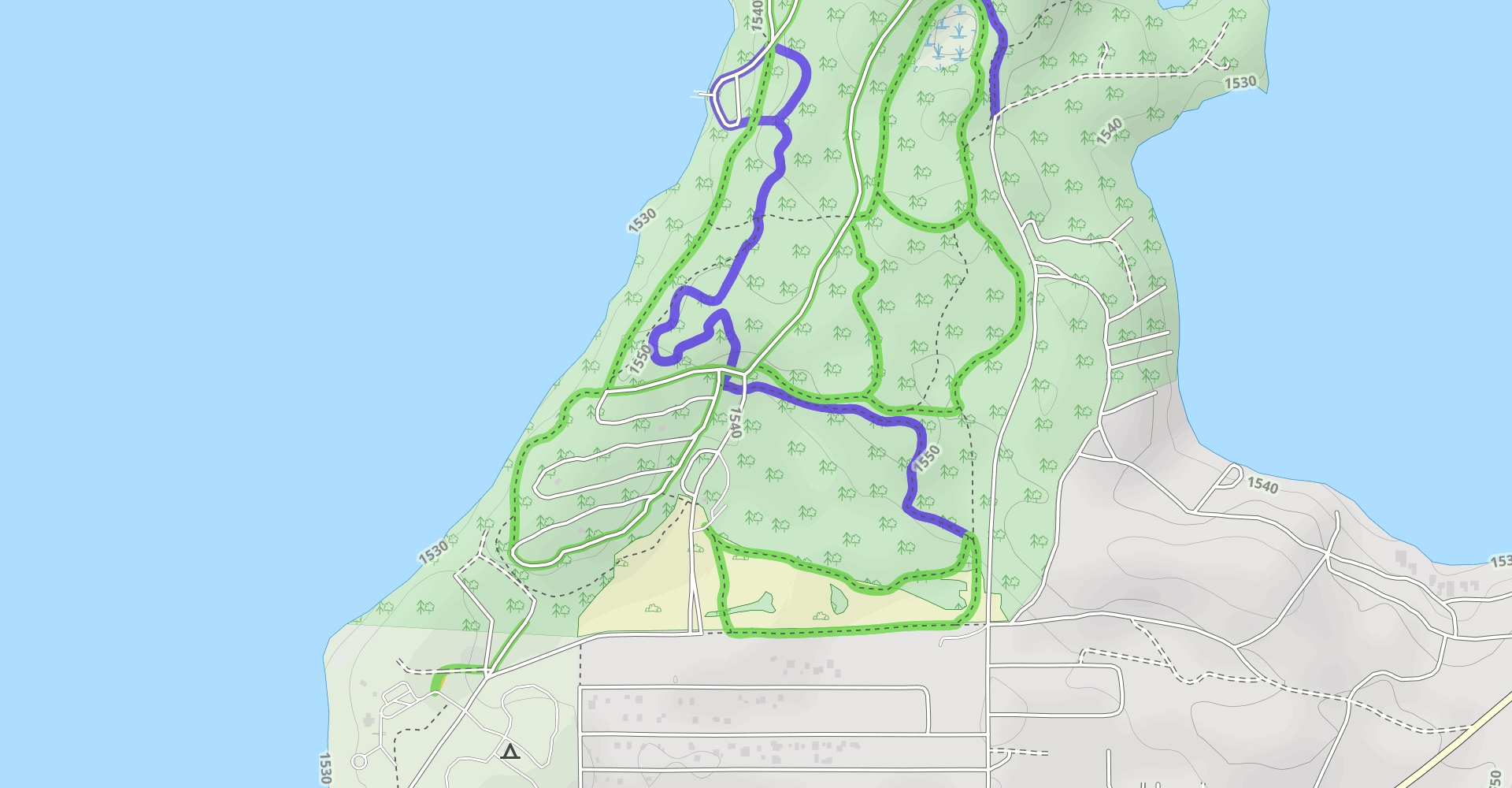 Meadow Marsh, Lily Marsh, Ridgeline, Huckleberry, and Peninsula Trails Loop
