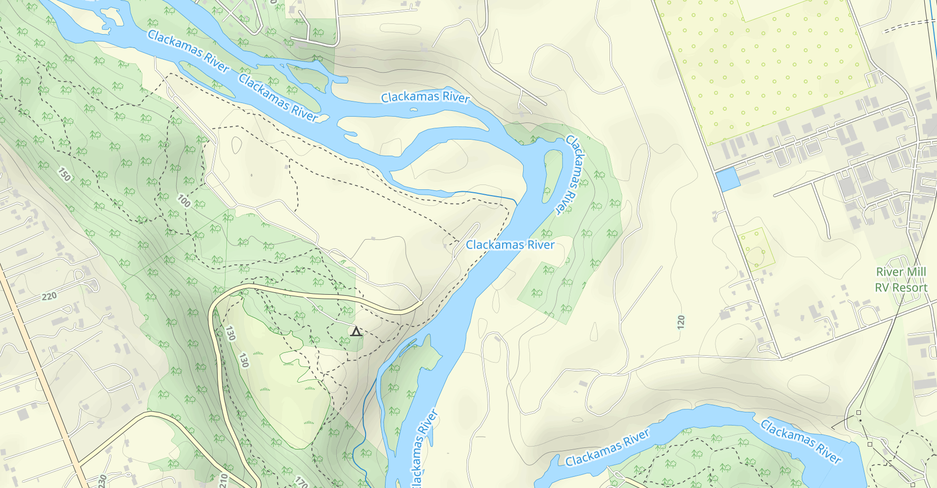 Vortex, Maple Ridge, and Riverbend Trail