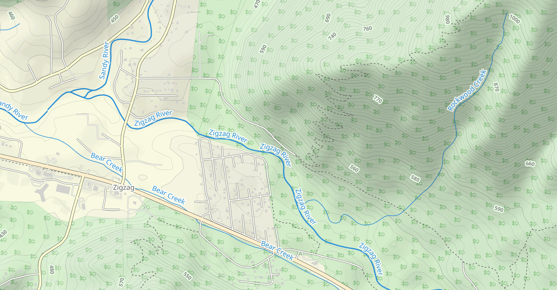 West Zigzag Mountain Trail
