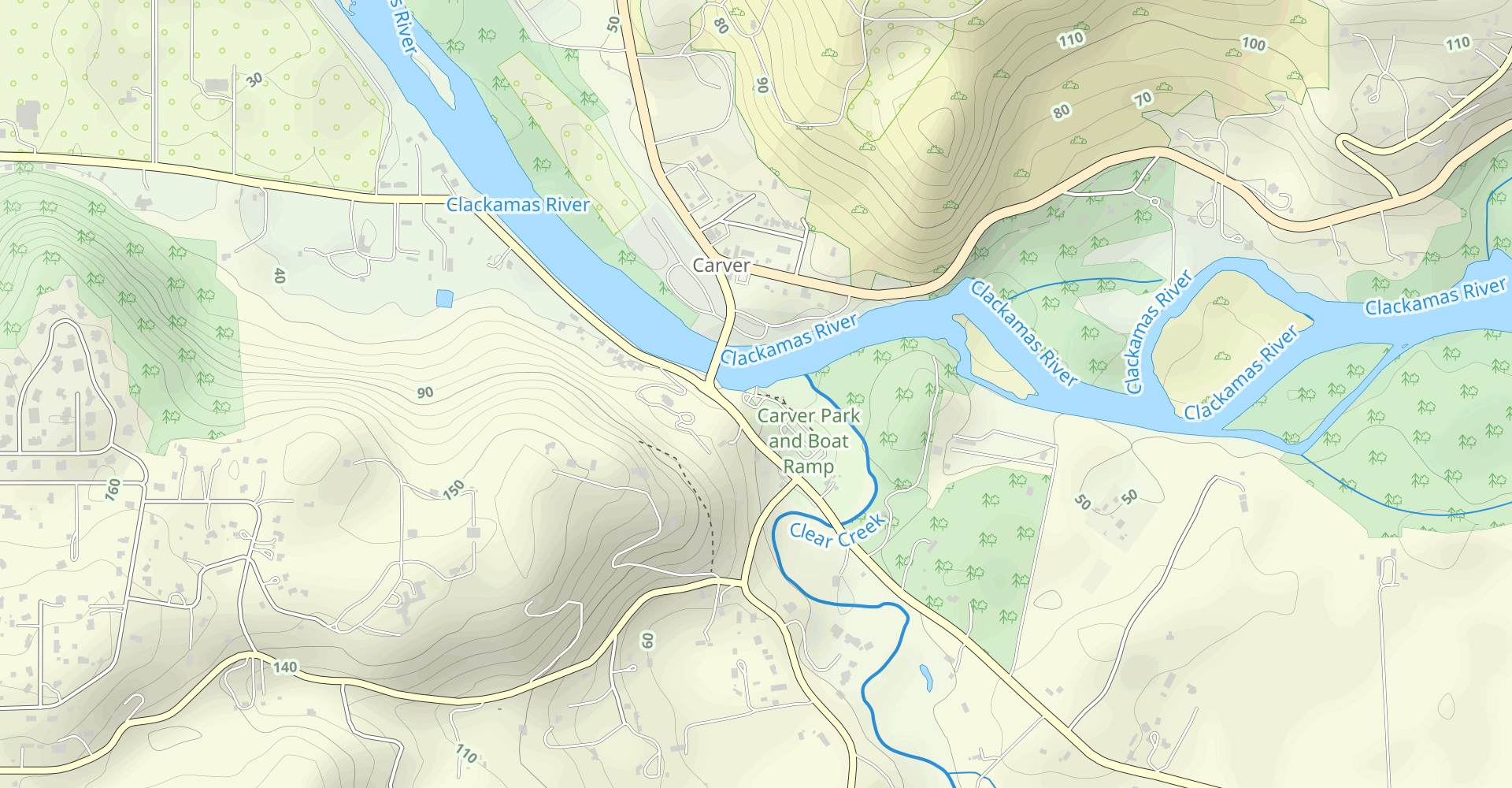 Clackamas River: Carver Park to Clackamette Park