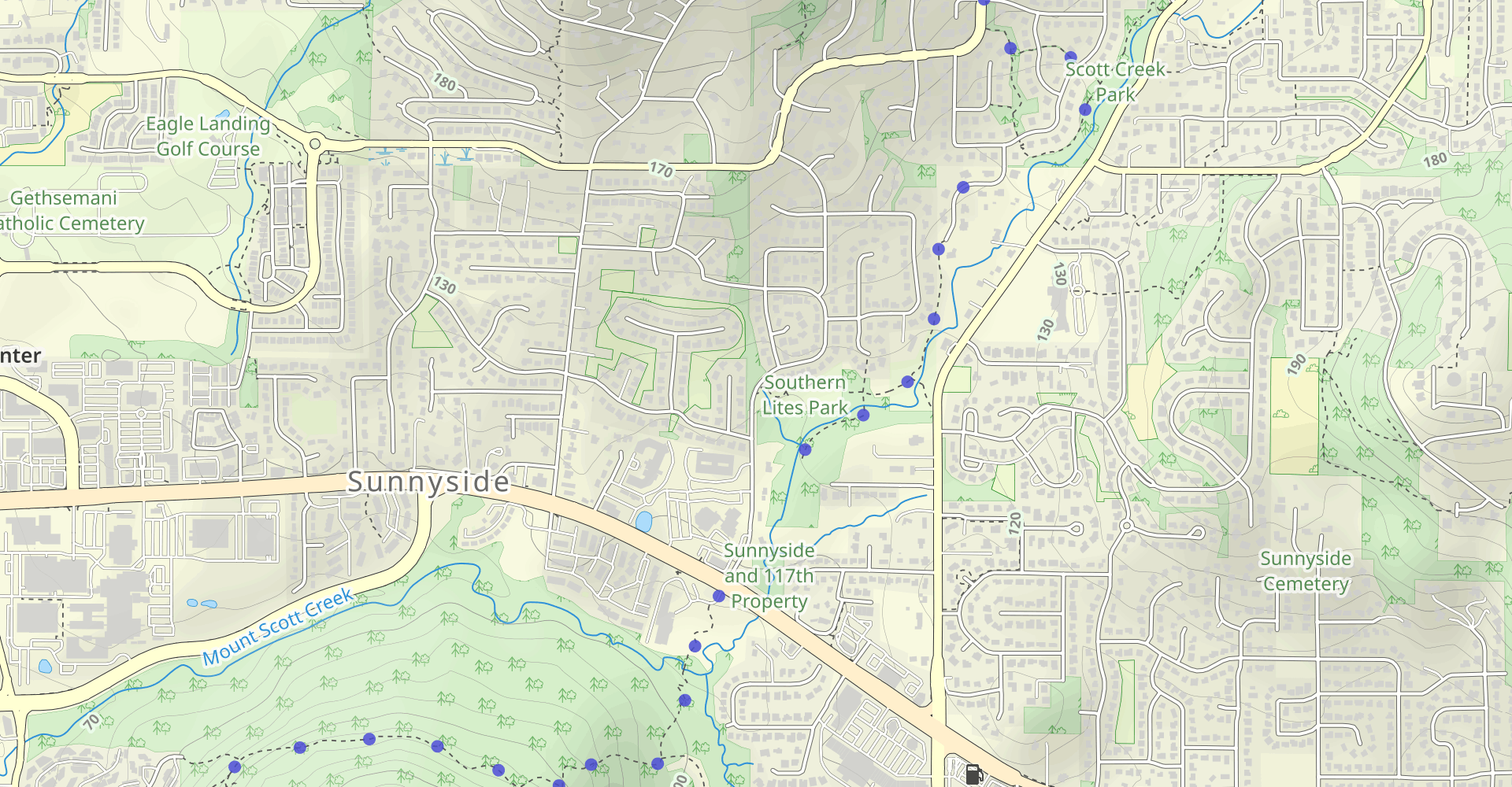 Southern Lites Park to Happy Valley Park