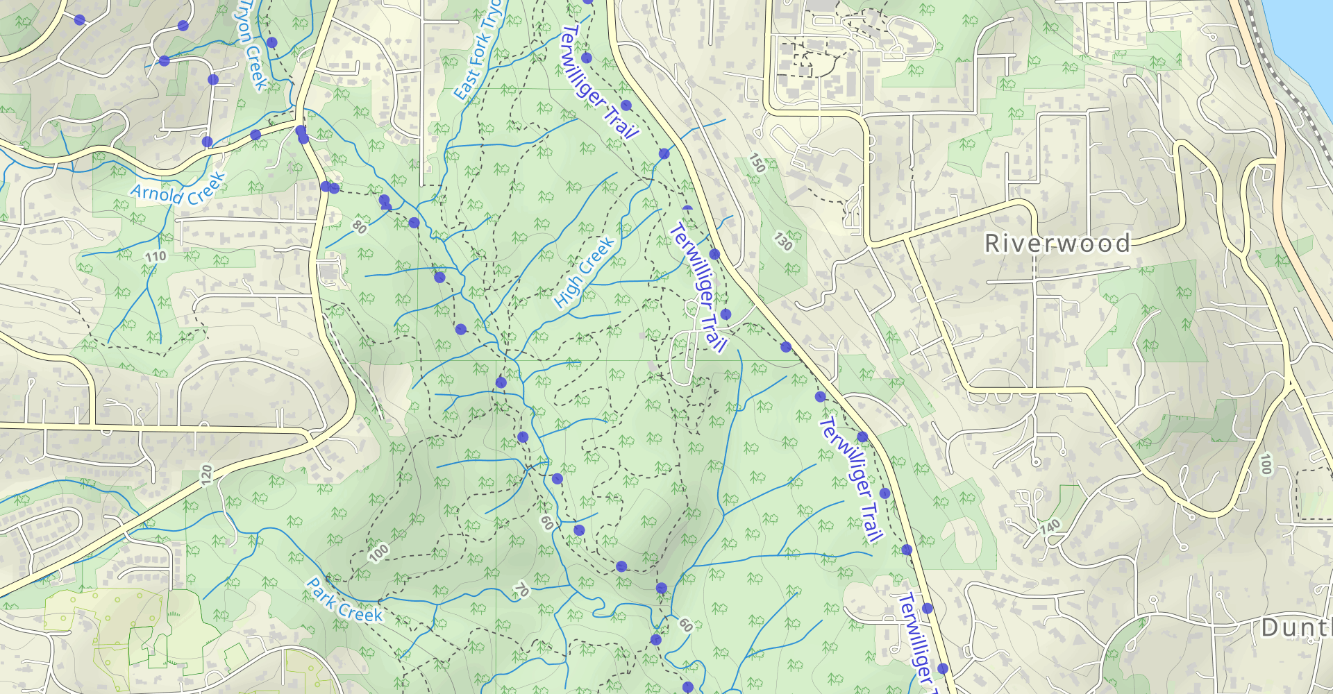Old Main Trail to Cedar Trail and West Horse Loop