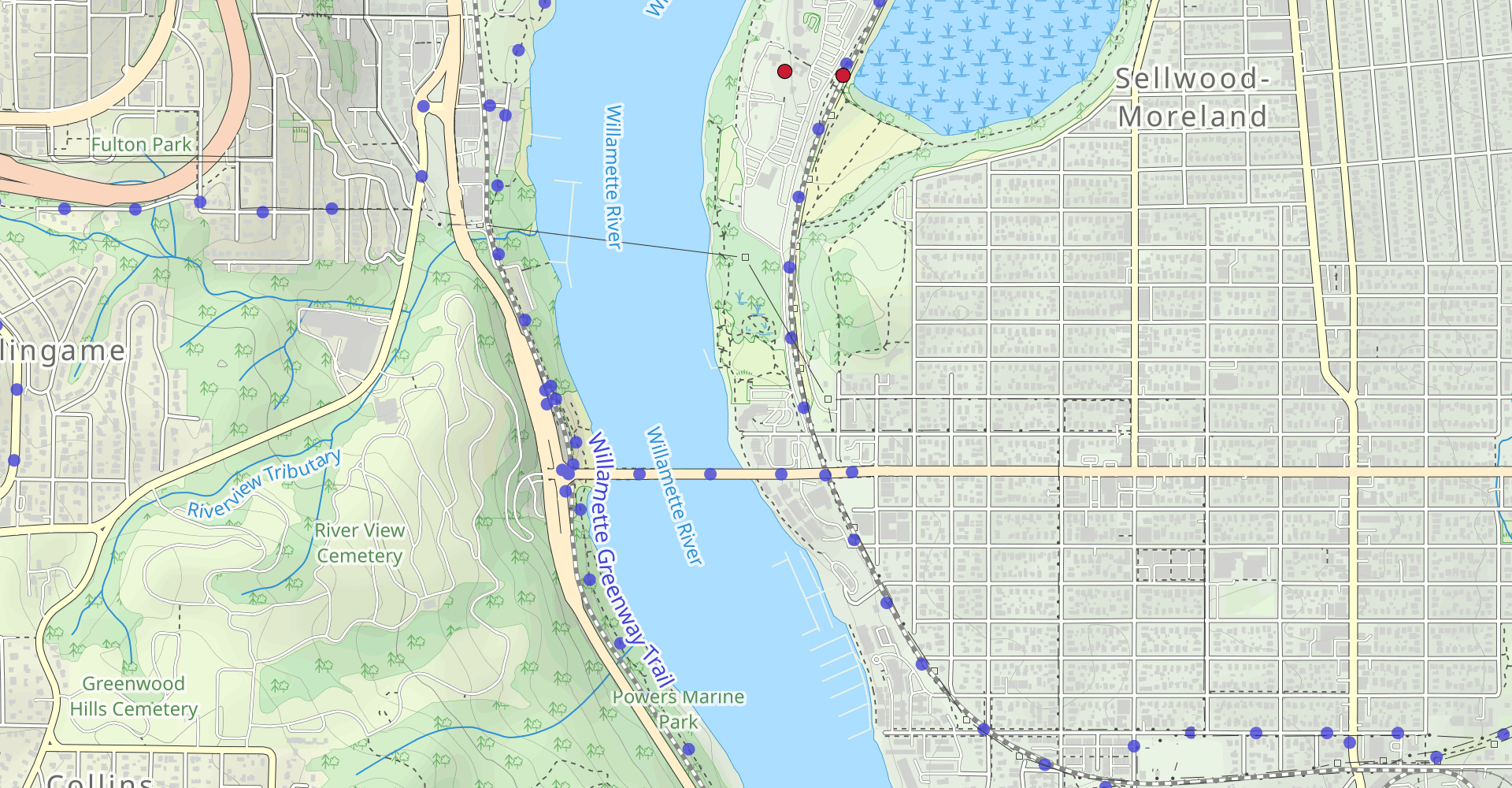Sellwood Riverfront and Oak Crossing Loop