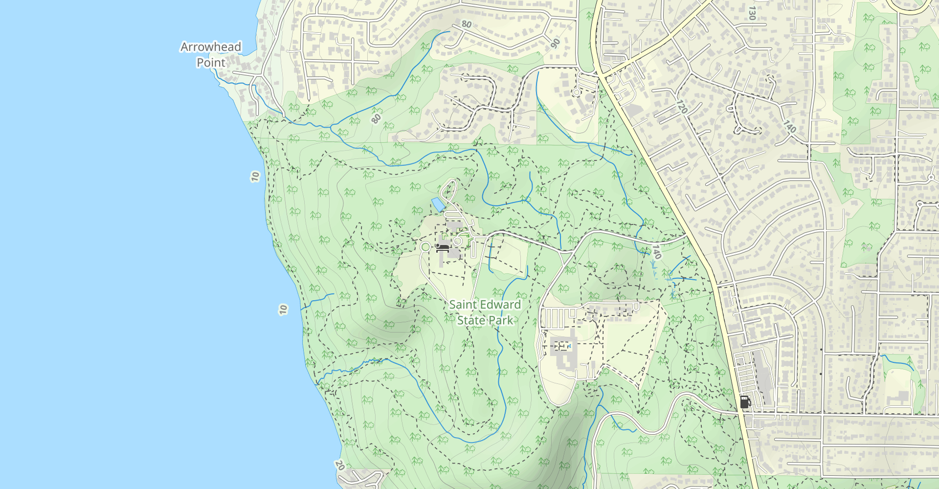 Lake Washinton Watertower, South Ridge, Beach and North Trail Loop