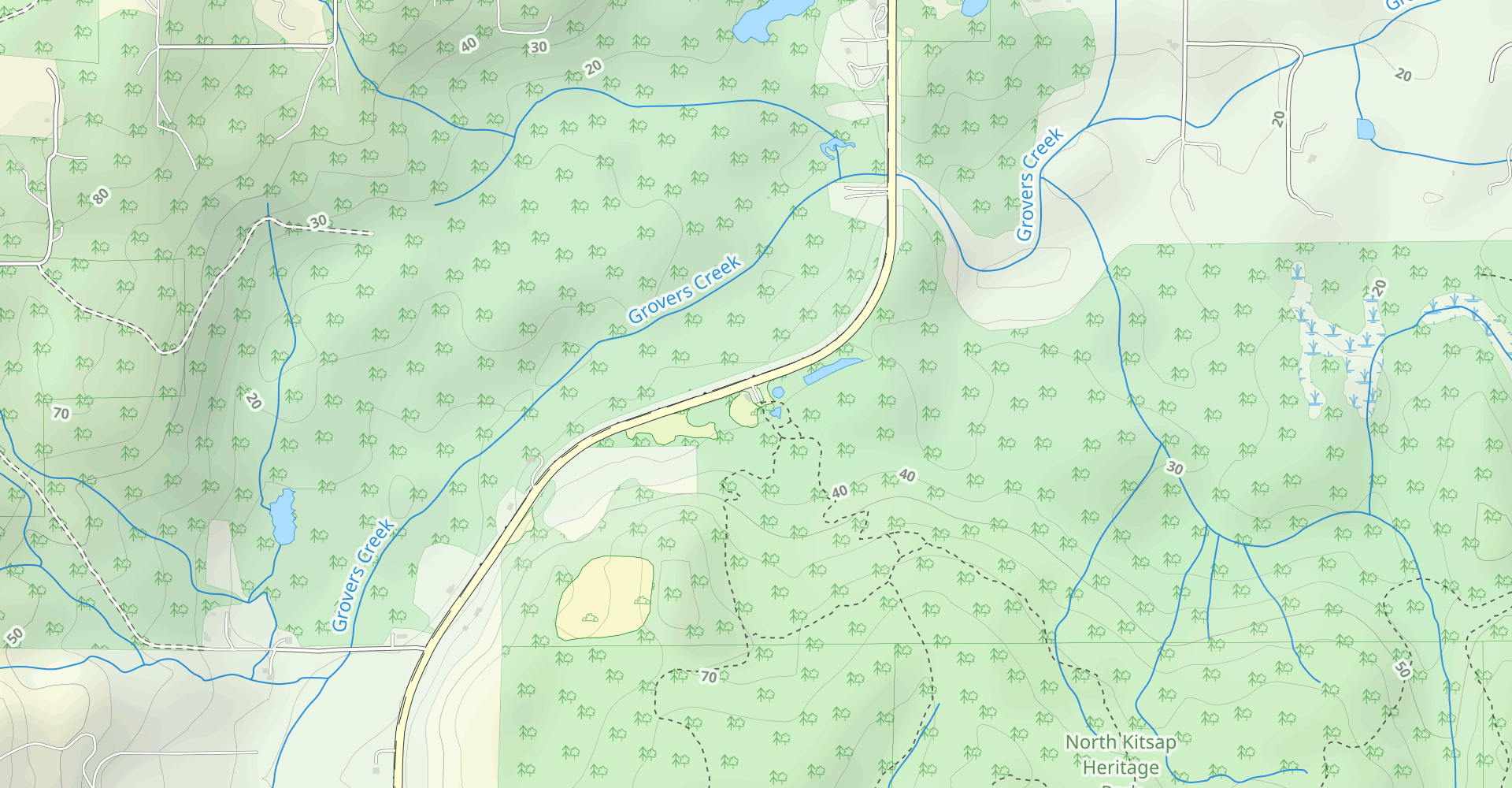 Spine Line, Ravine Run, White Horse, and Boundary Trails Loop