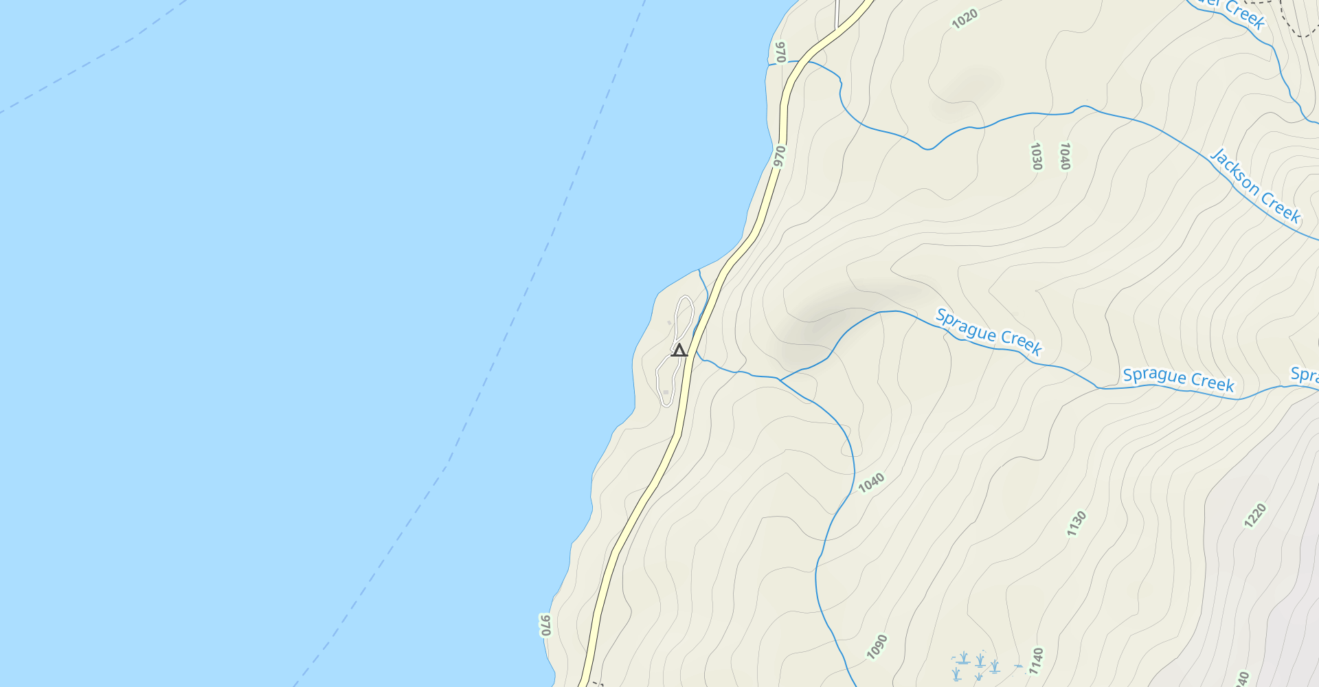 Camp at Sprague Creek Campground on Lake McDonald