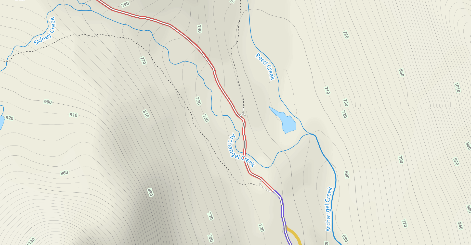 Bomber Glacier and Reed Lakes