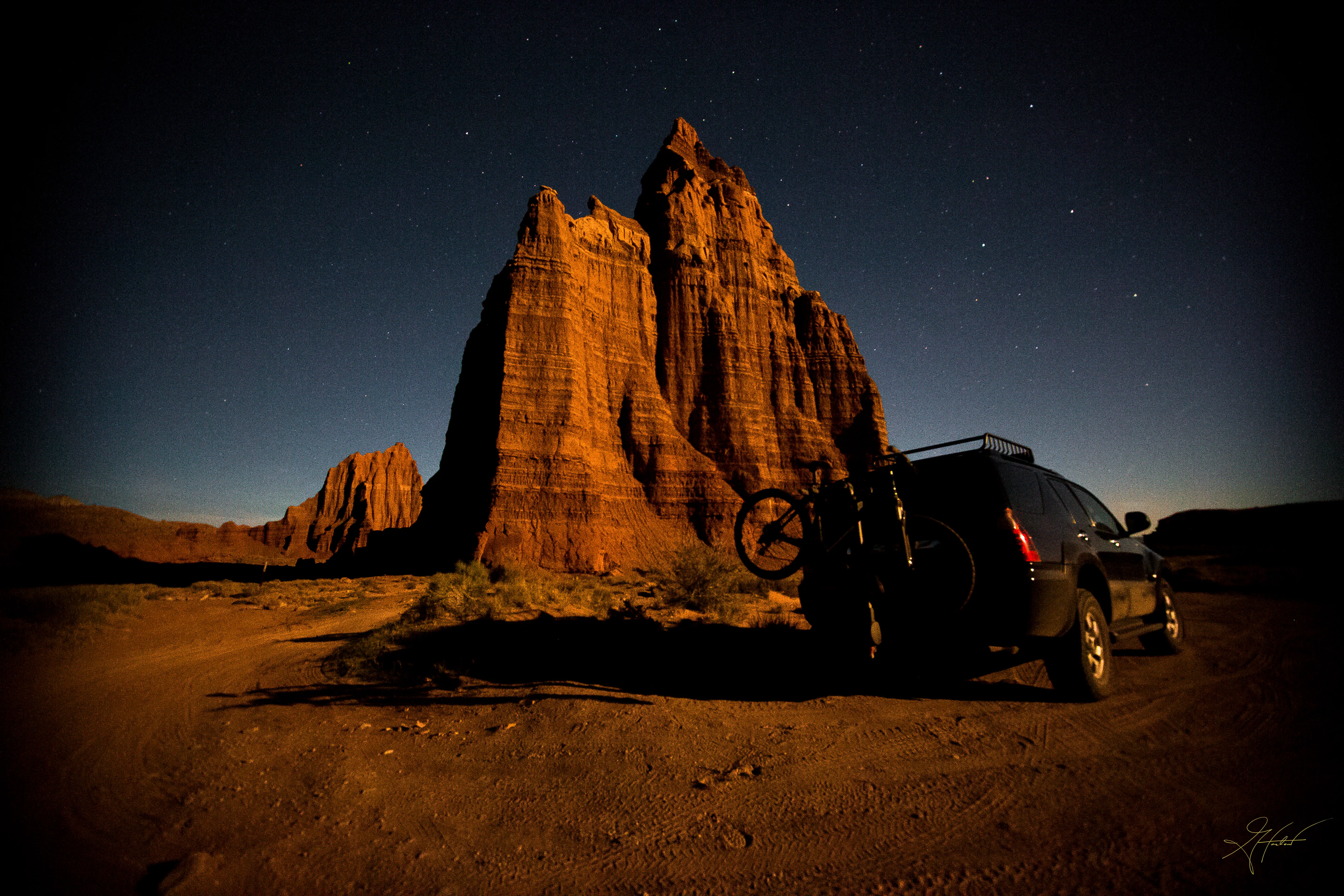Dispersed camping on Cathedral Valley Scenic Backway