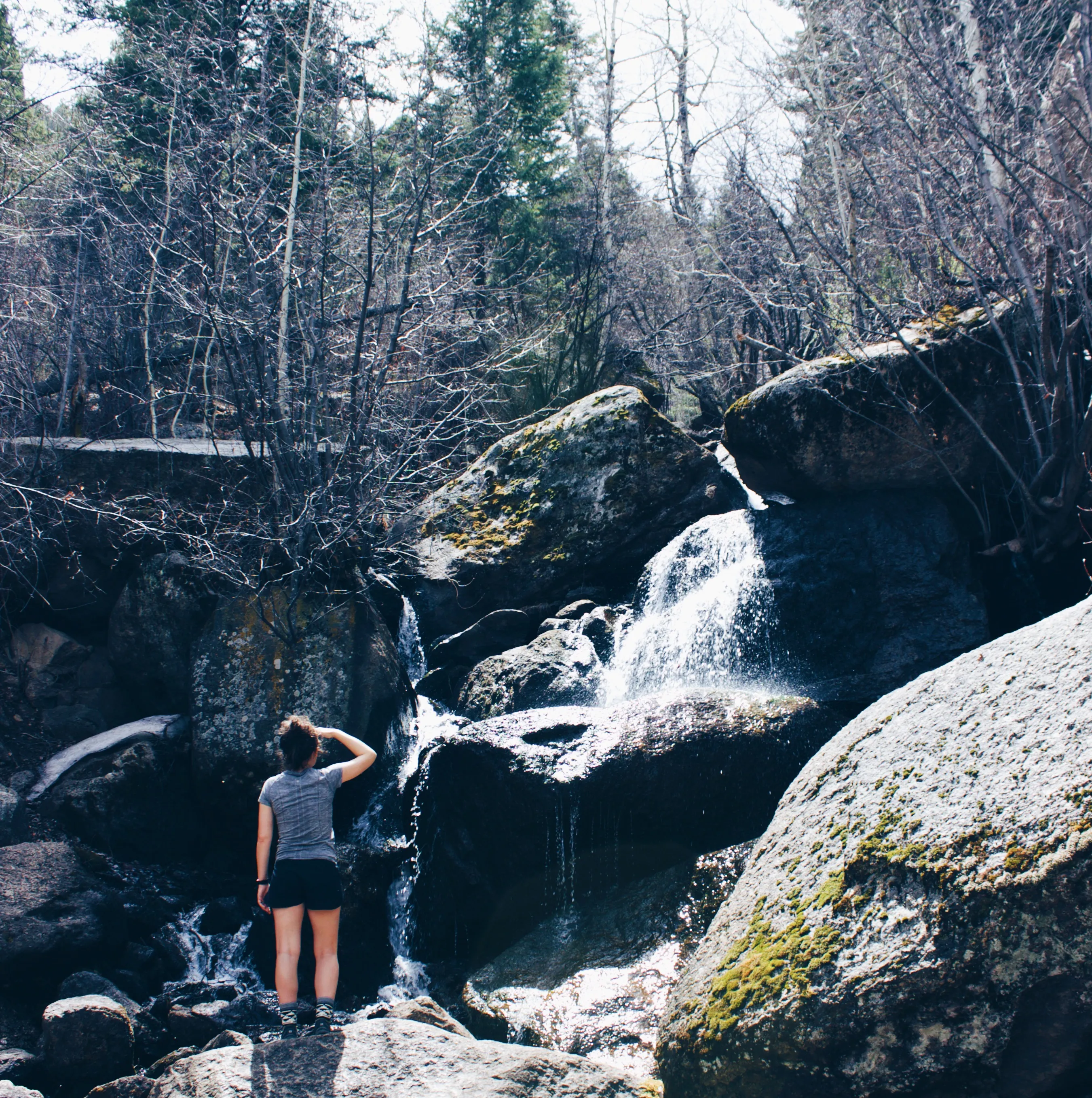 Hike Crystal Falls Trail to Crystal Creek Reservoir