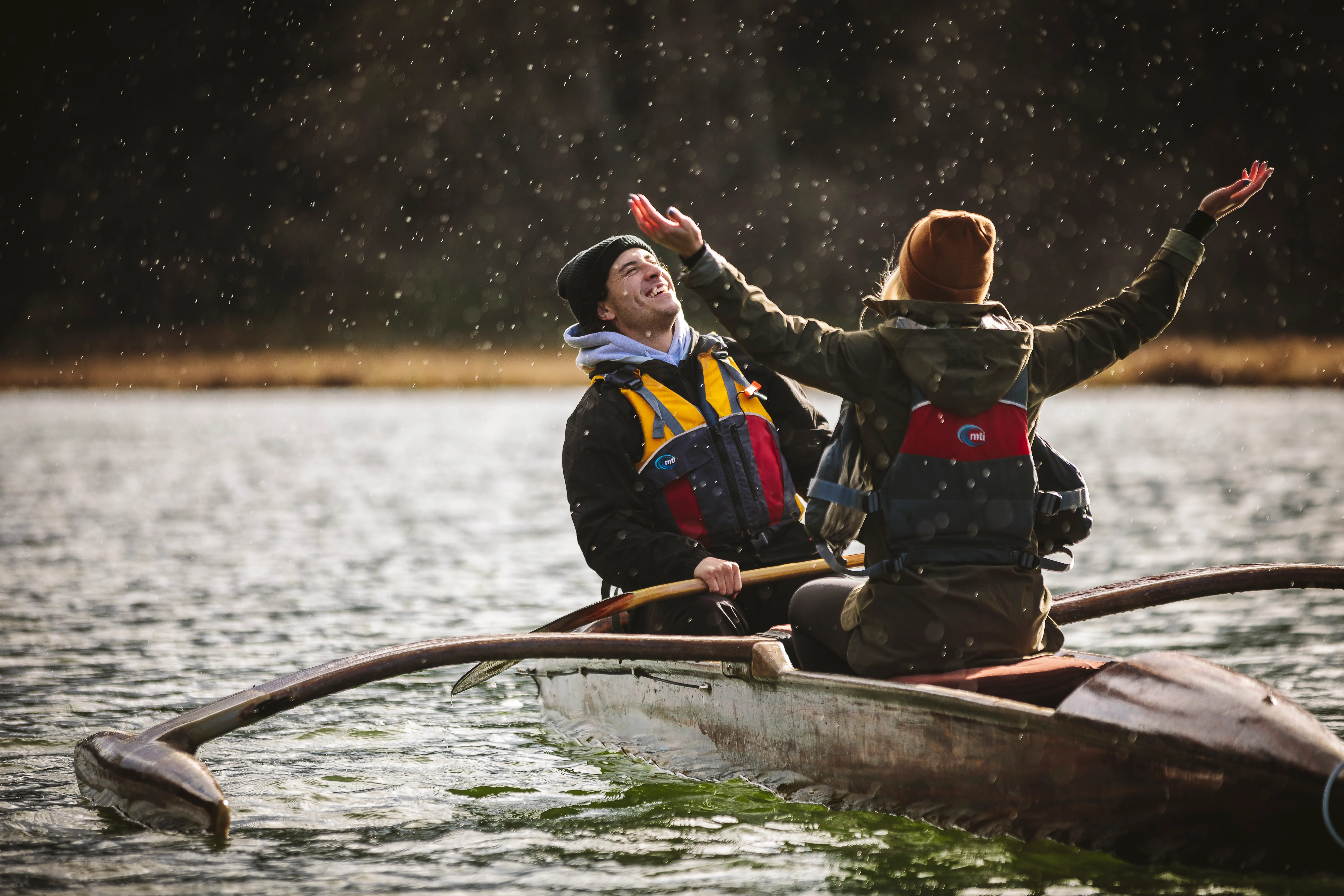 Paddle Redwood Outrigger Canoes up Big River