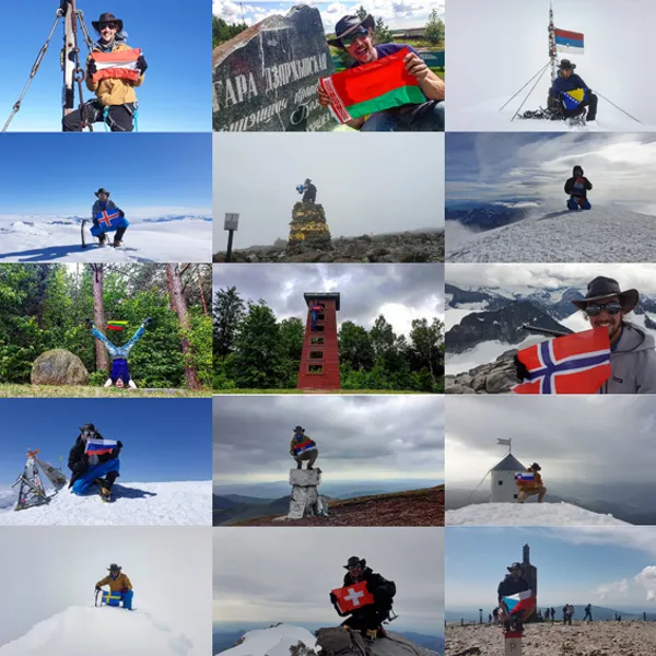 Climbing solo and cleaning the highest points of Europe