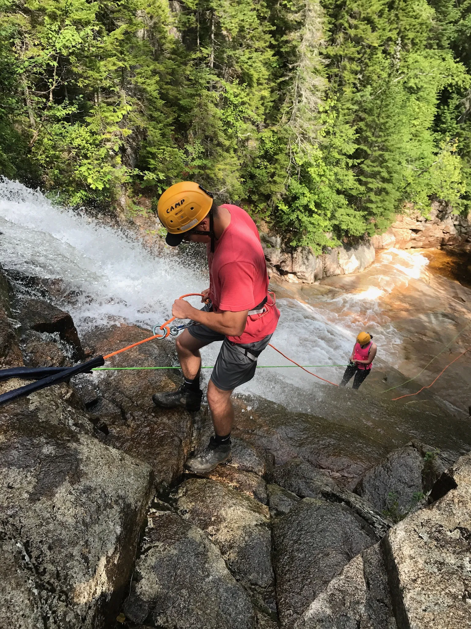 Rappelling at Ripley Falls