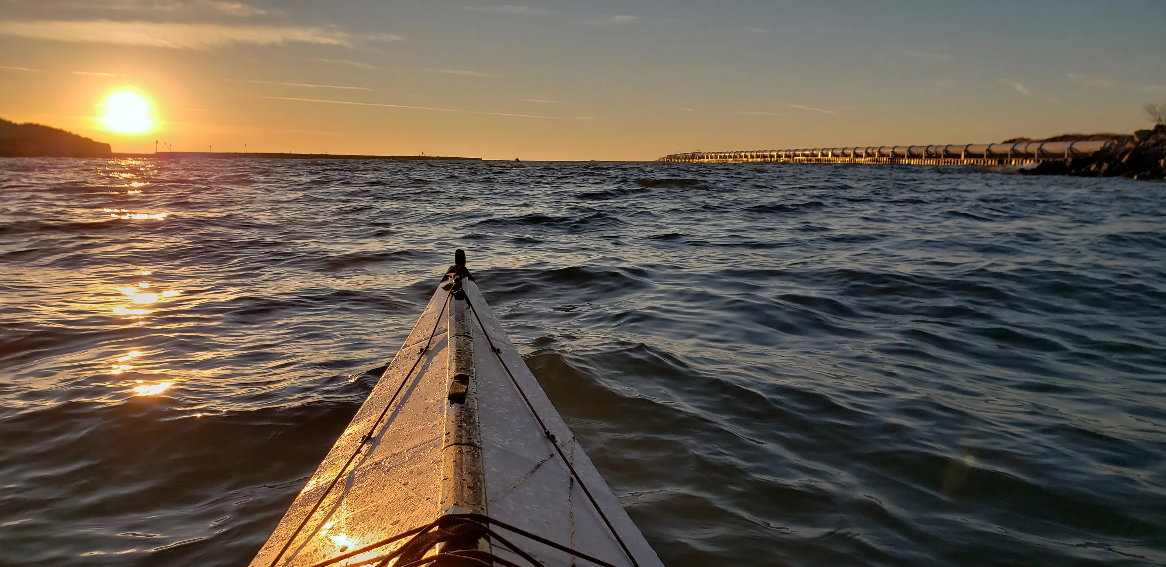 Kayak Pigeon Creek to Lake Michigan