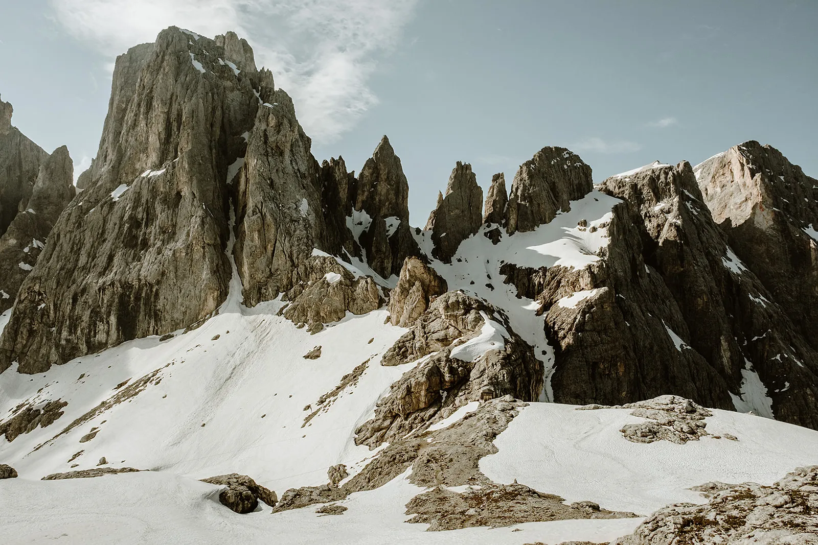 Hike from Passo San Pelligrino to Rifugio Mulaz