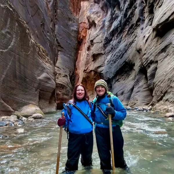 Hiking the Narrows in Winter in Zion National Park