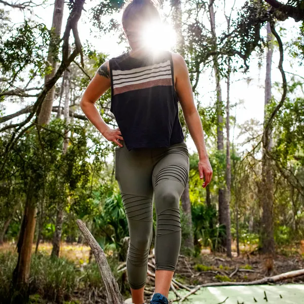 Trail, Town & Travel in Eddie Bauer's Trail Tight High-Rise Moto Leggings