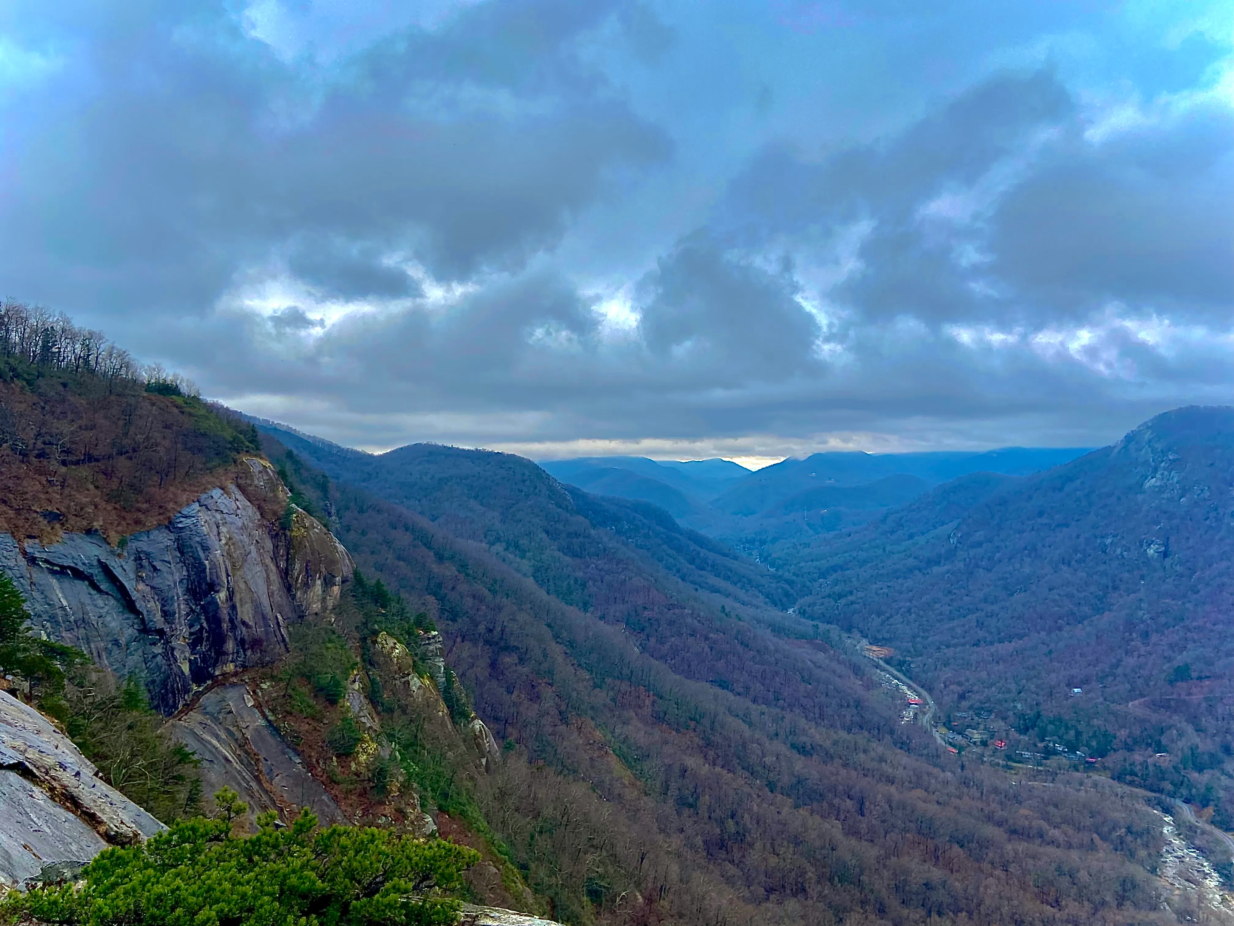 Exclamation Point and Skyline Trail to Hickory Nut Falls