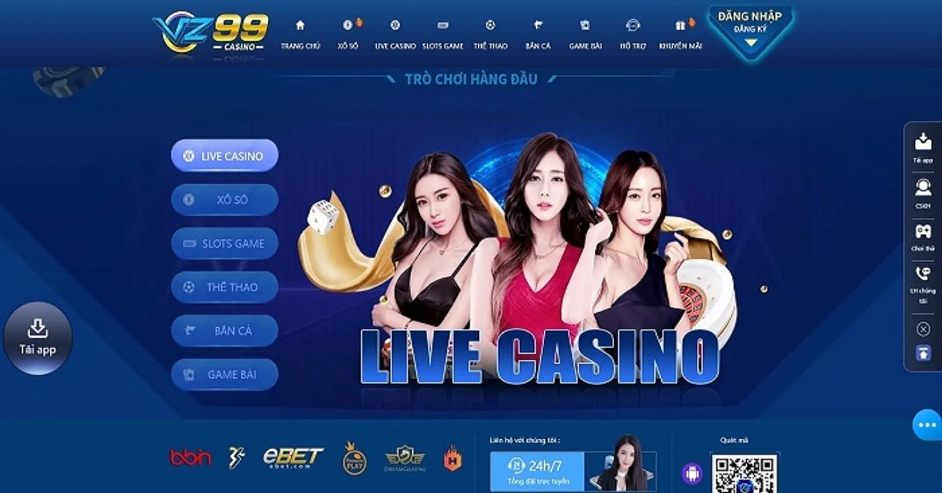 Trang chủ nhà cái vz99 casino - link truy cập vz99 mới nhất