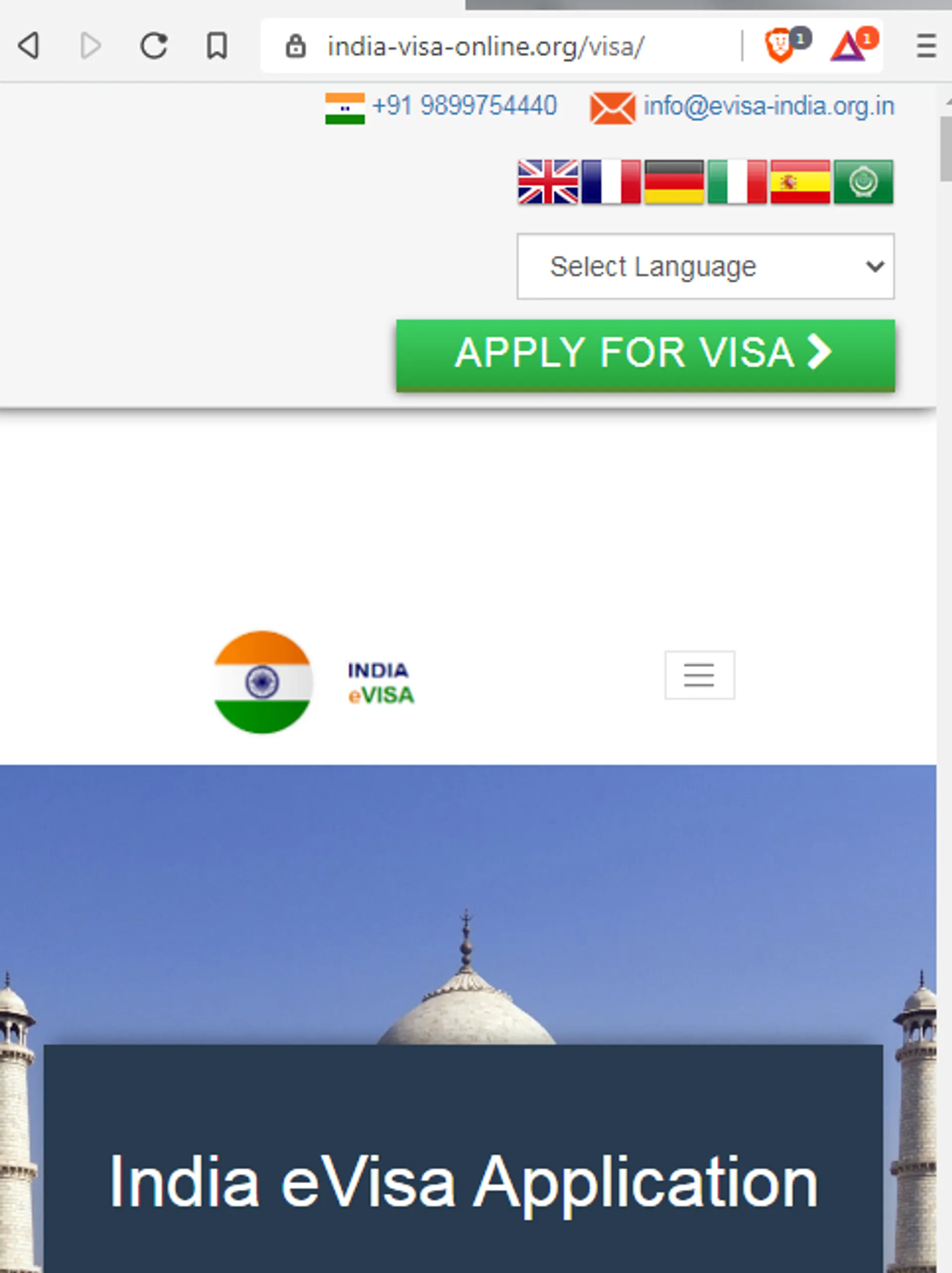 INDIAN Official Government Immigration Visa Application Online  Netherlands - Officieel Indiase visum  immigratie hoofdkantoor