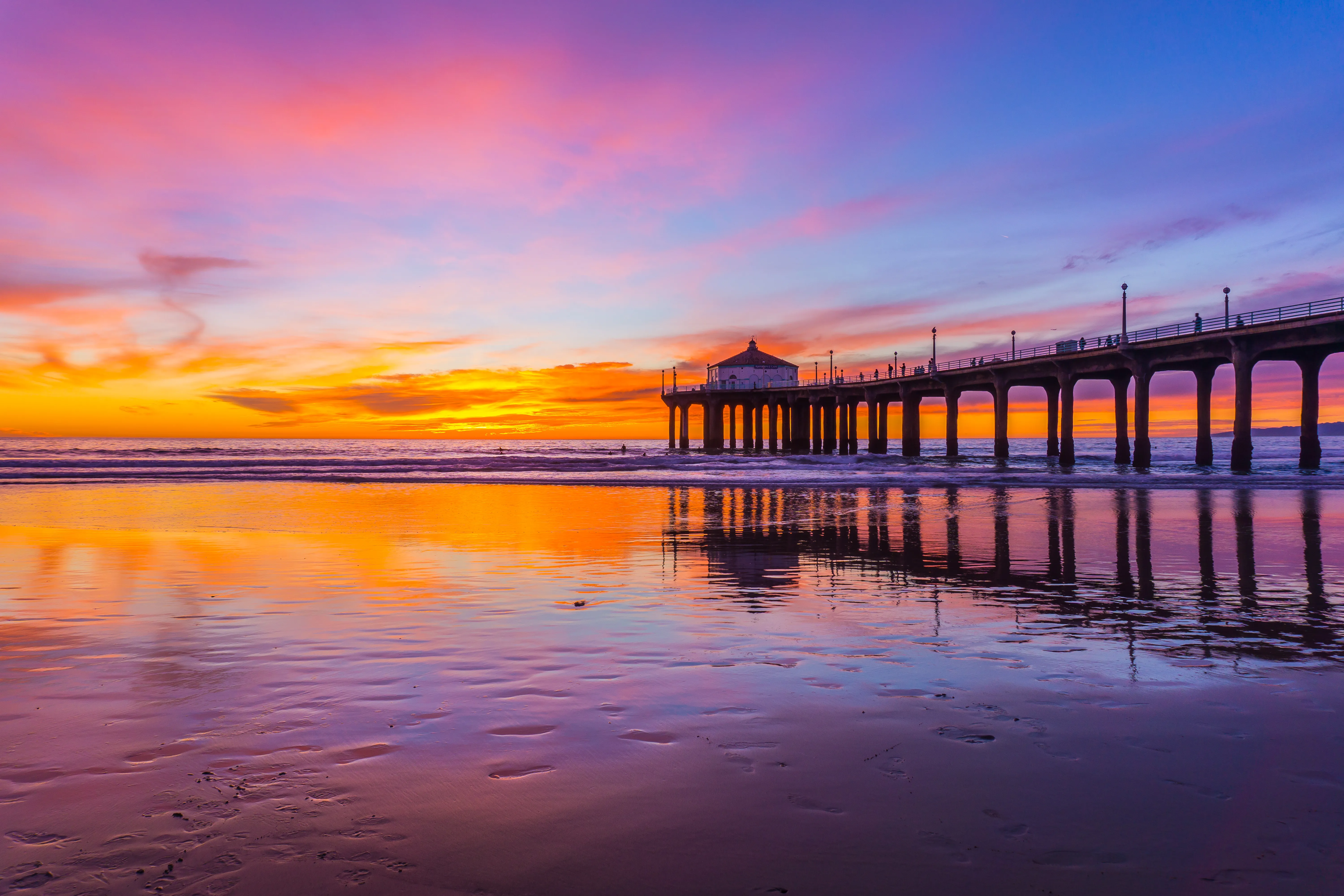 Take a Sunset Surf at Manhattan Beach