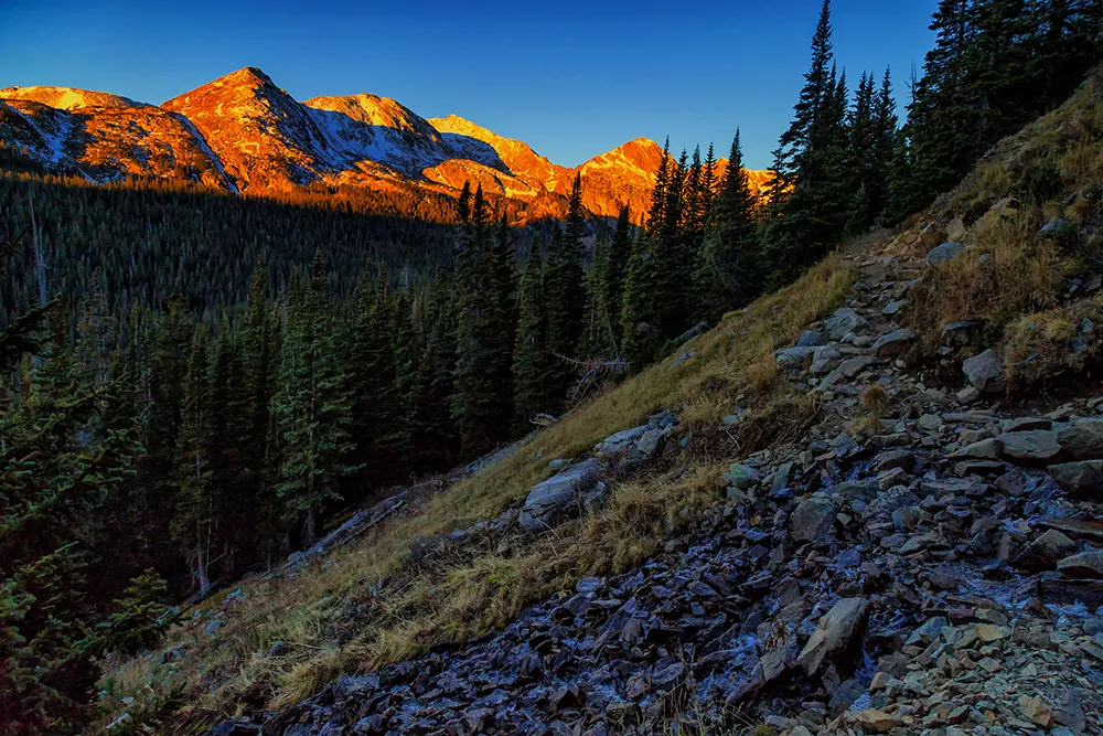 Arapaho Pass and Lake Dorothy