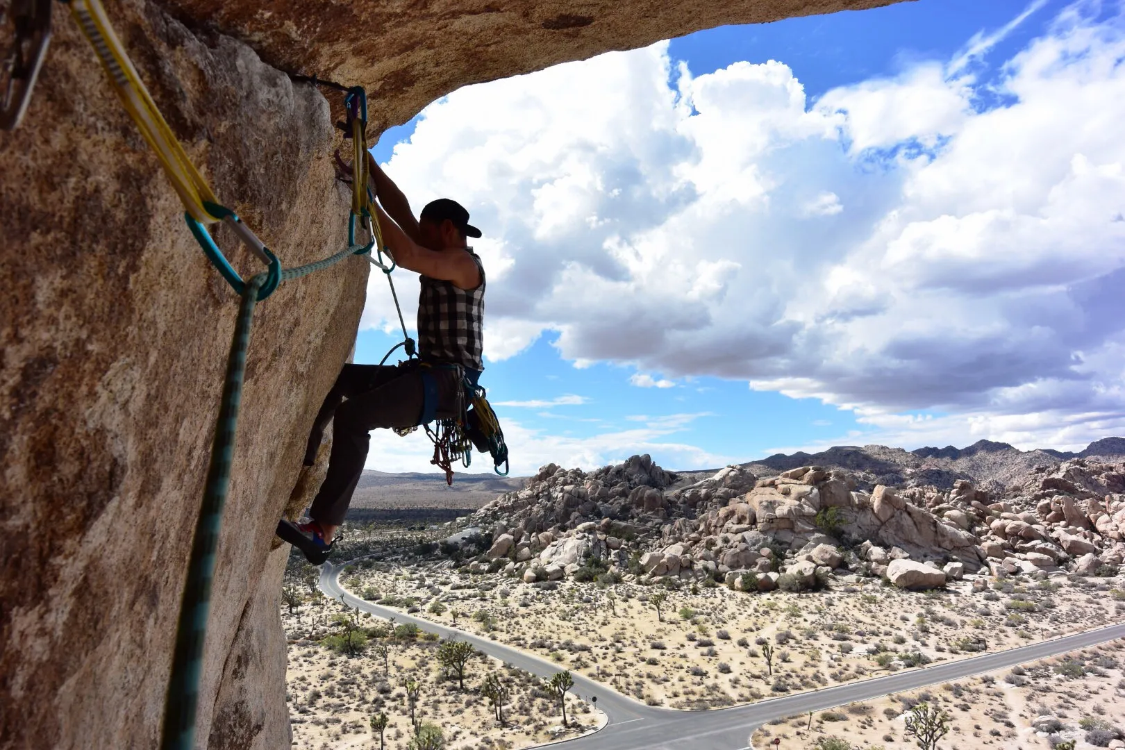 Climb at Intersection Rock in Joshua Tree