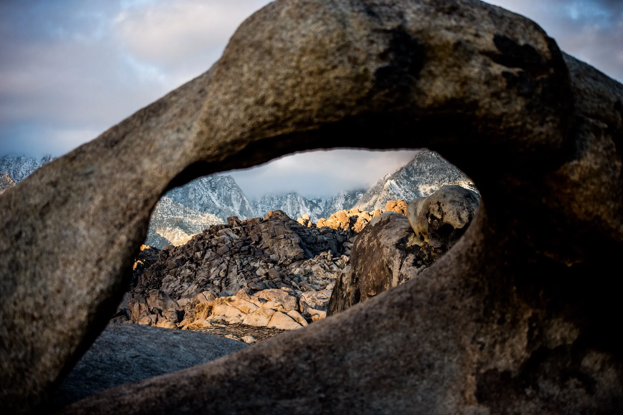 Camp in the Alabama Hills