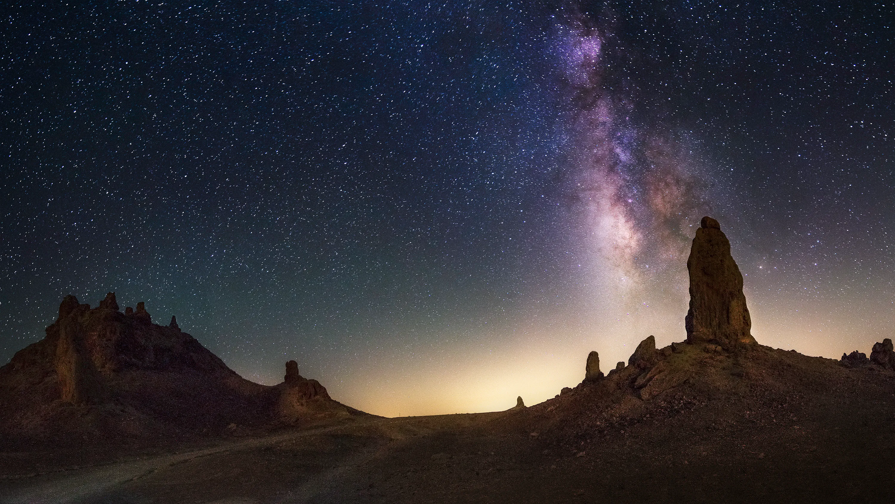 Night Photography on the Road to Trona
