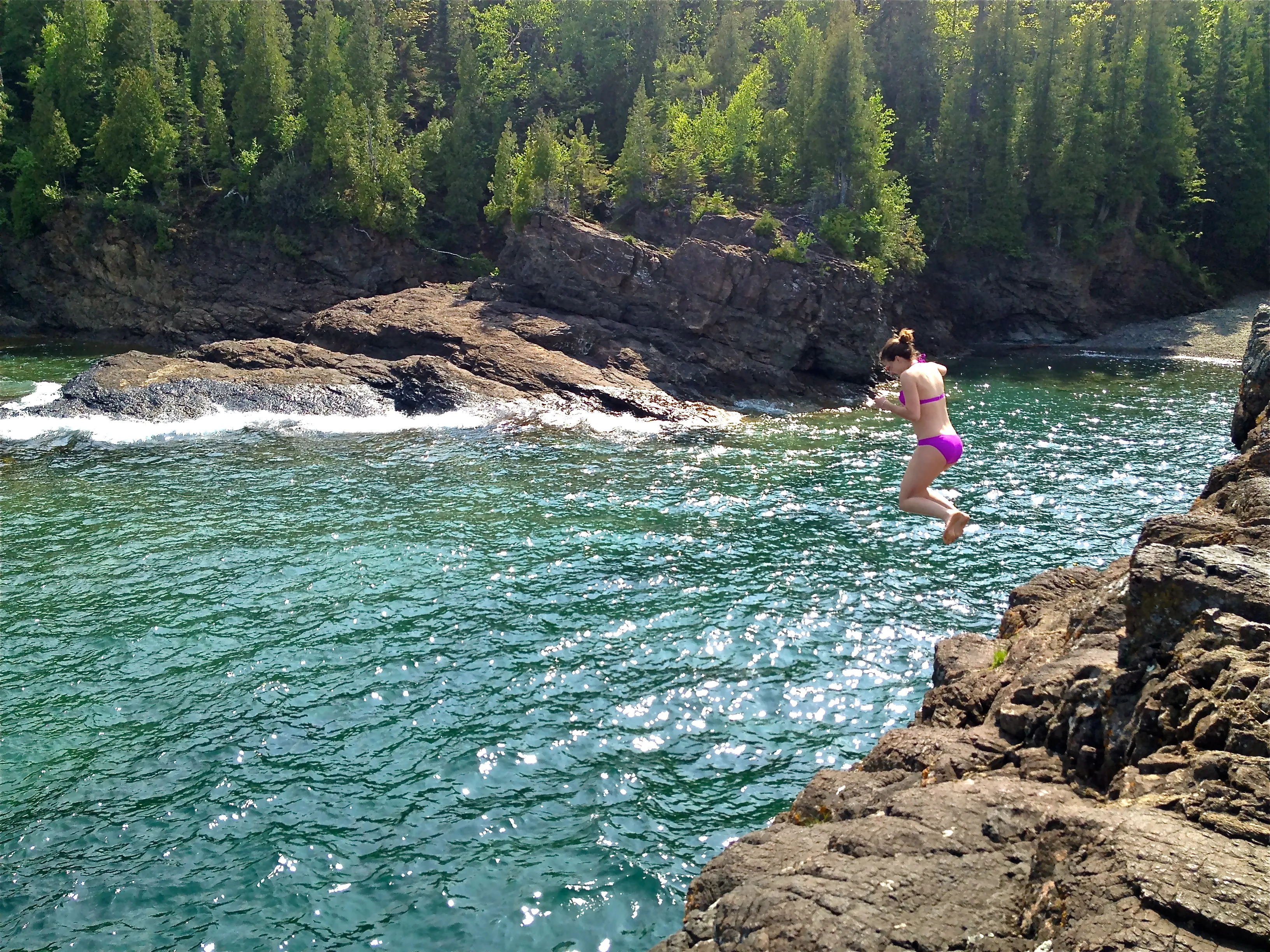Cliff Jump at Black Rocks Cove