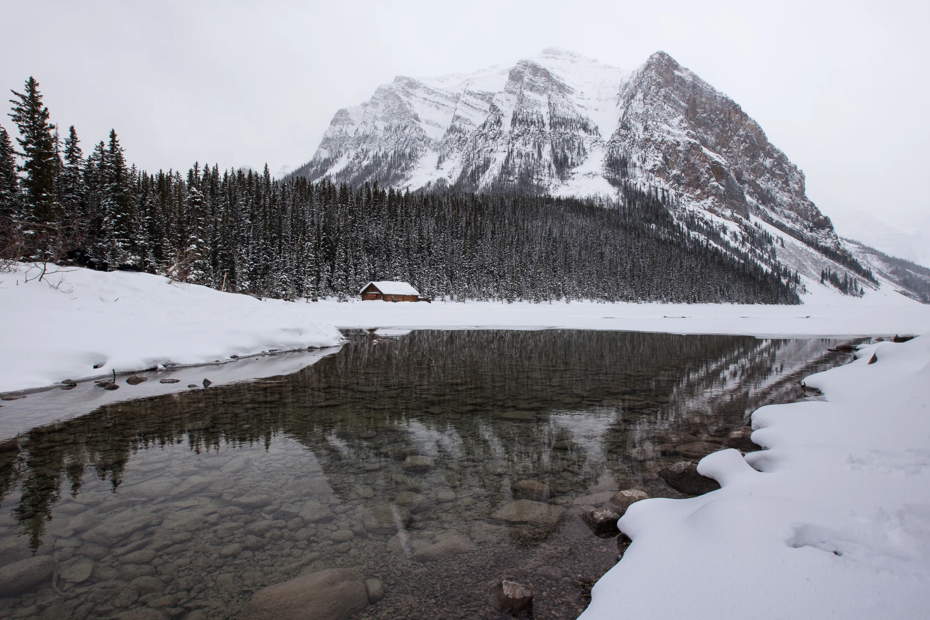 Snowshoe to Mirror Lake and Lake Agnes