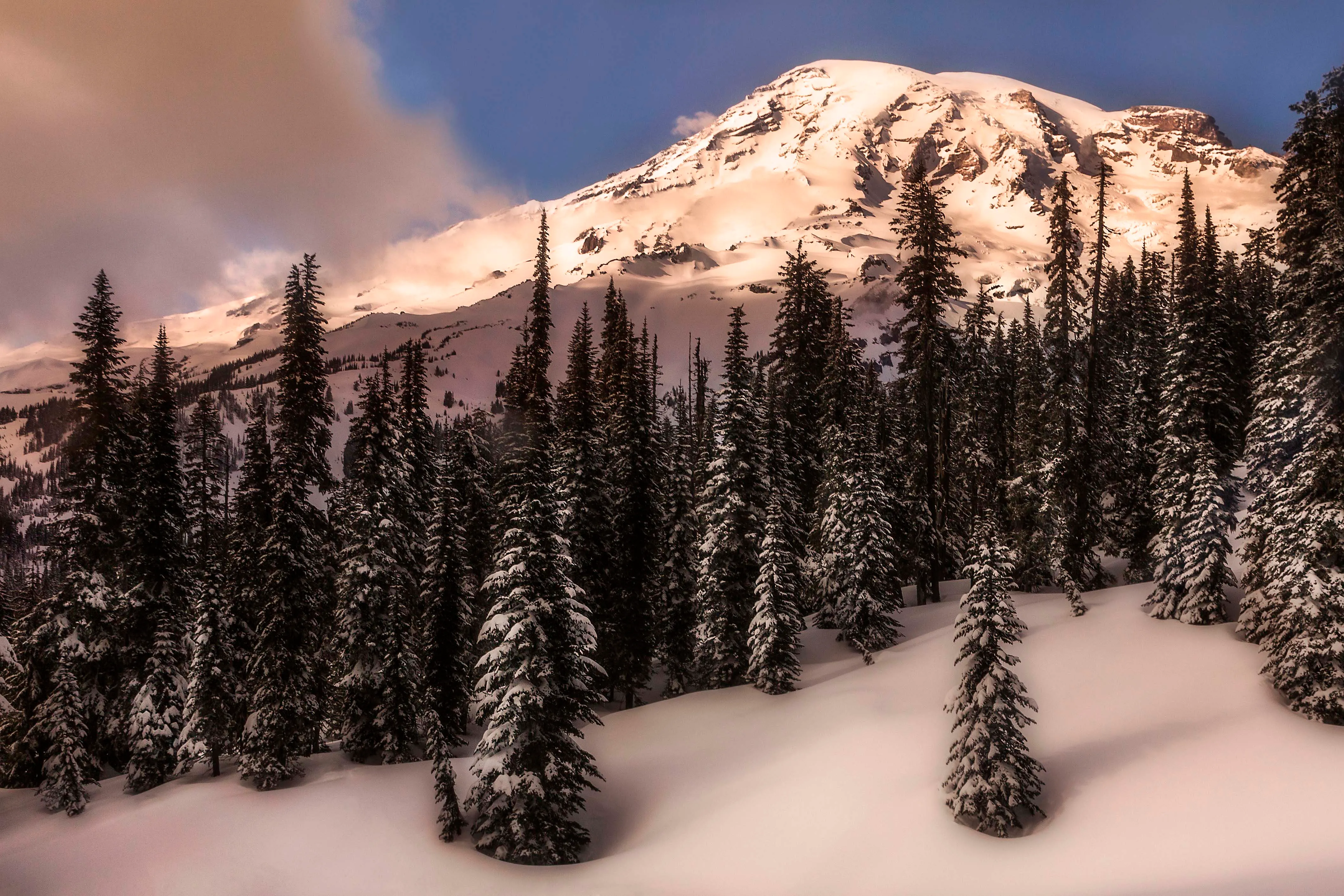 Snowshoeing the Nisqually Vista Loop at Mt. Rainier NP
