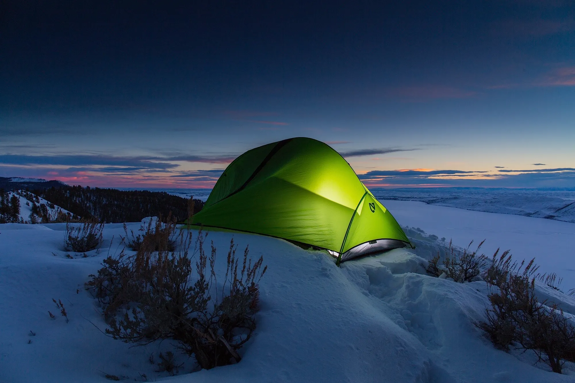 Winter Camping at Fremont Lake Overlook